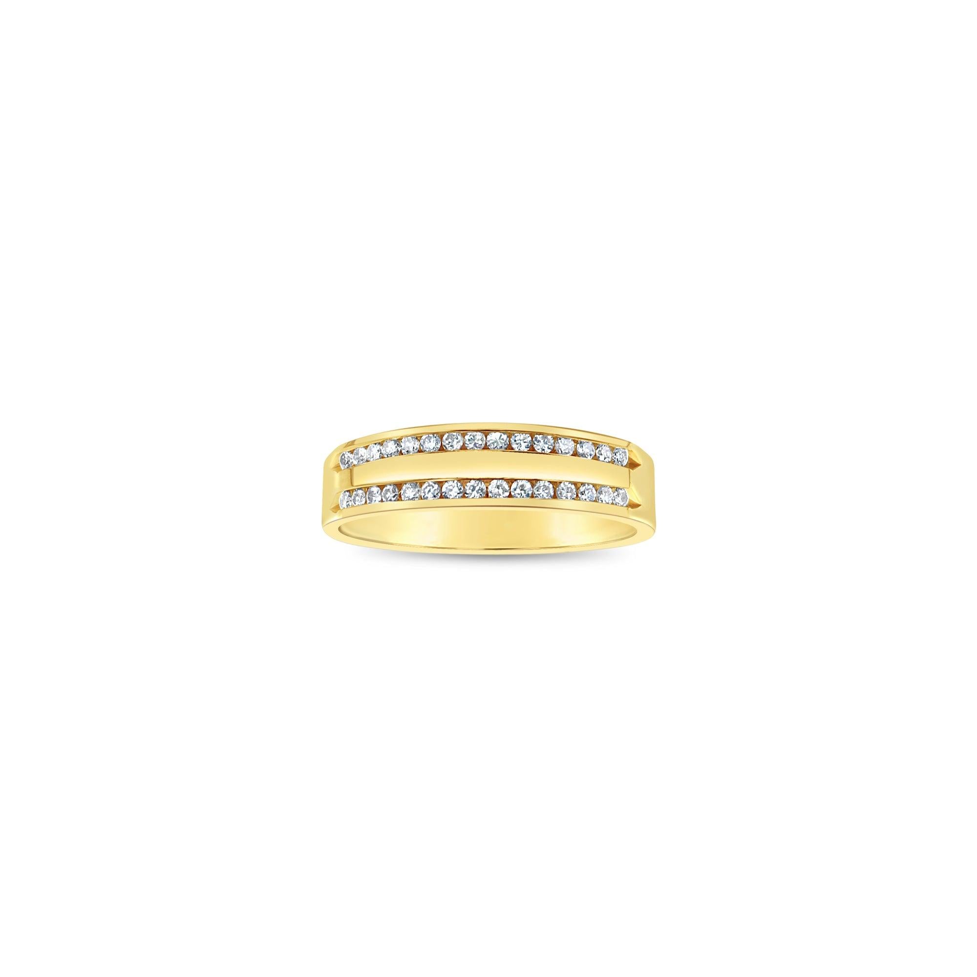 1/3 CT. Double Row Round Diamond Wedding Band
