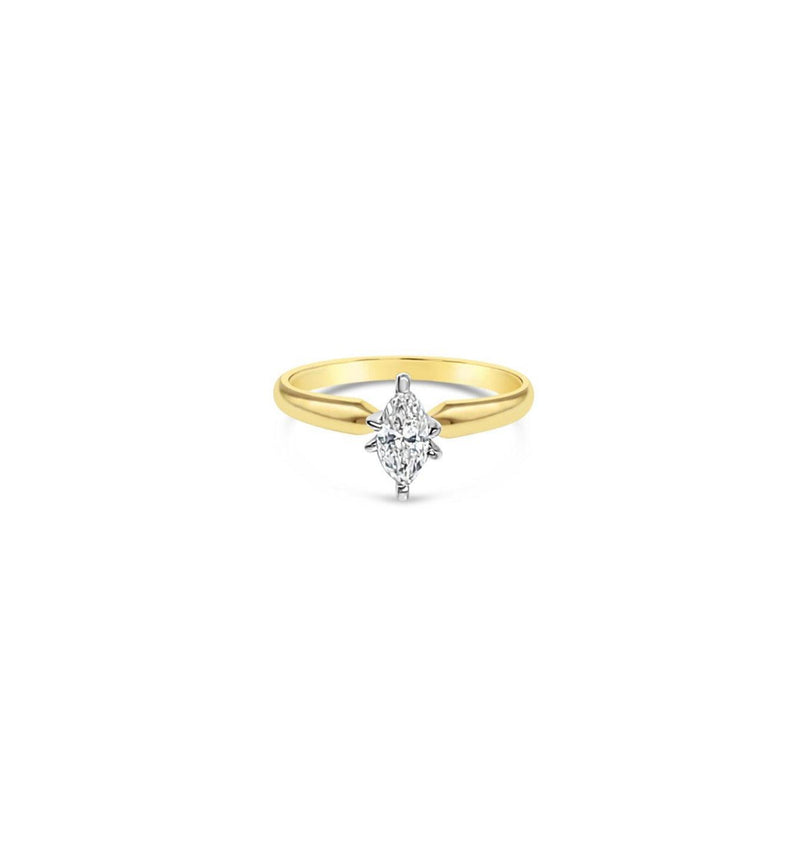1/3 Carat Solitaire Marquise Diamond Engagement Ring