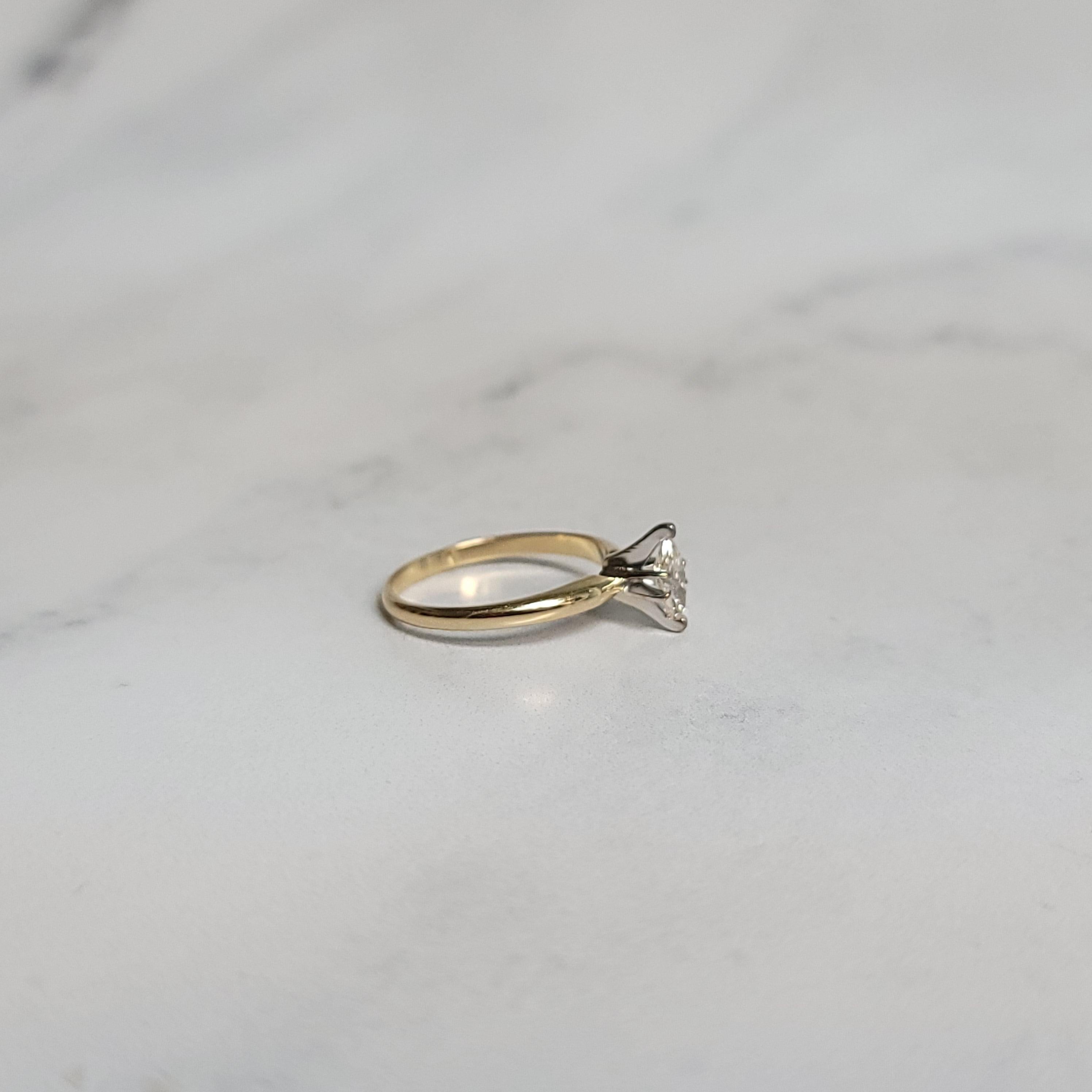 1/3 Carat Solitaire Marquise Diamond Engagement Ring