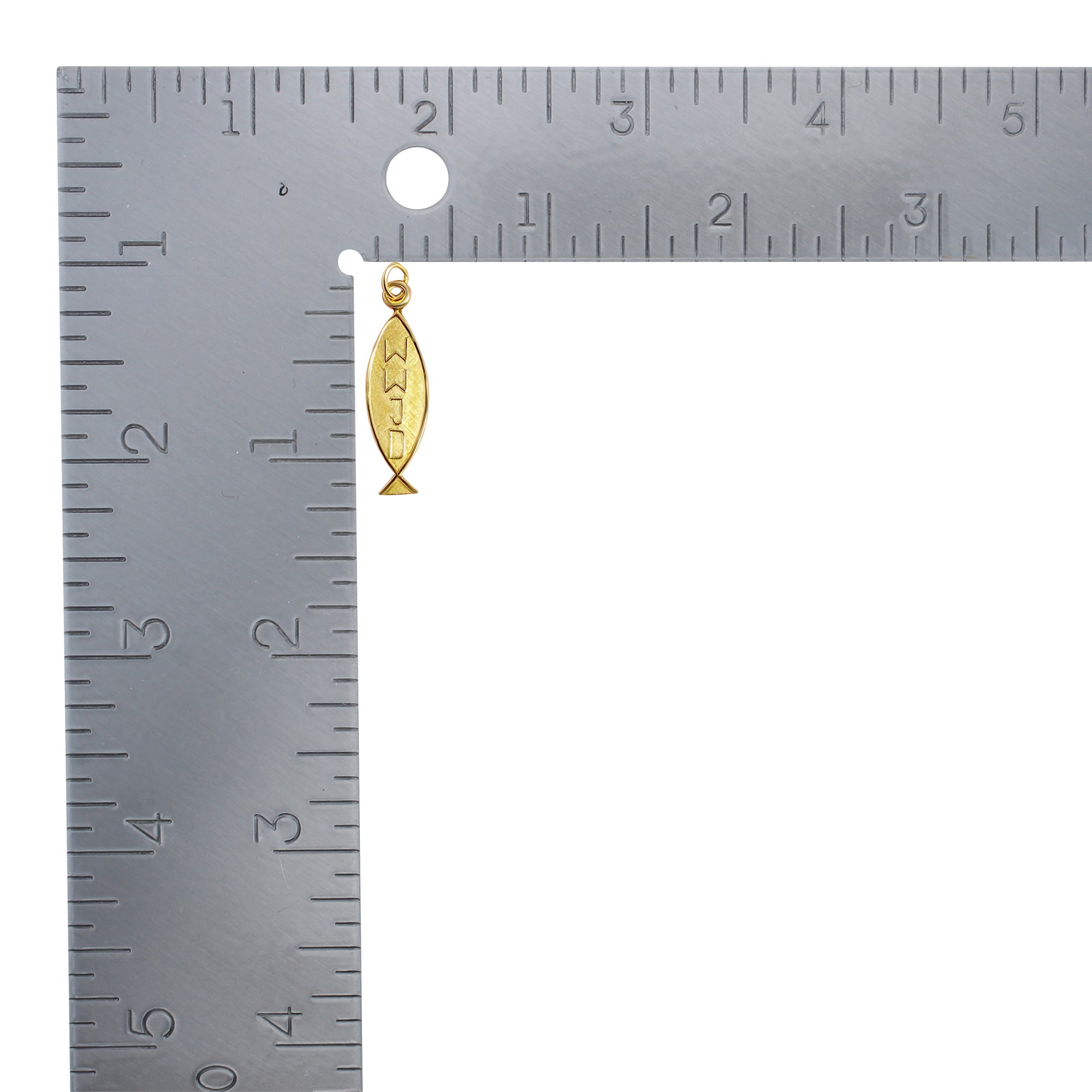 WWJD 14k Yellow Gold Charm Necklace
