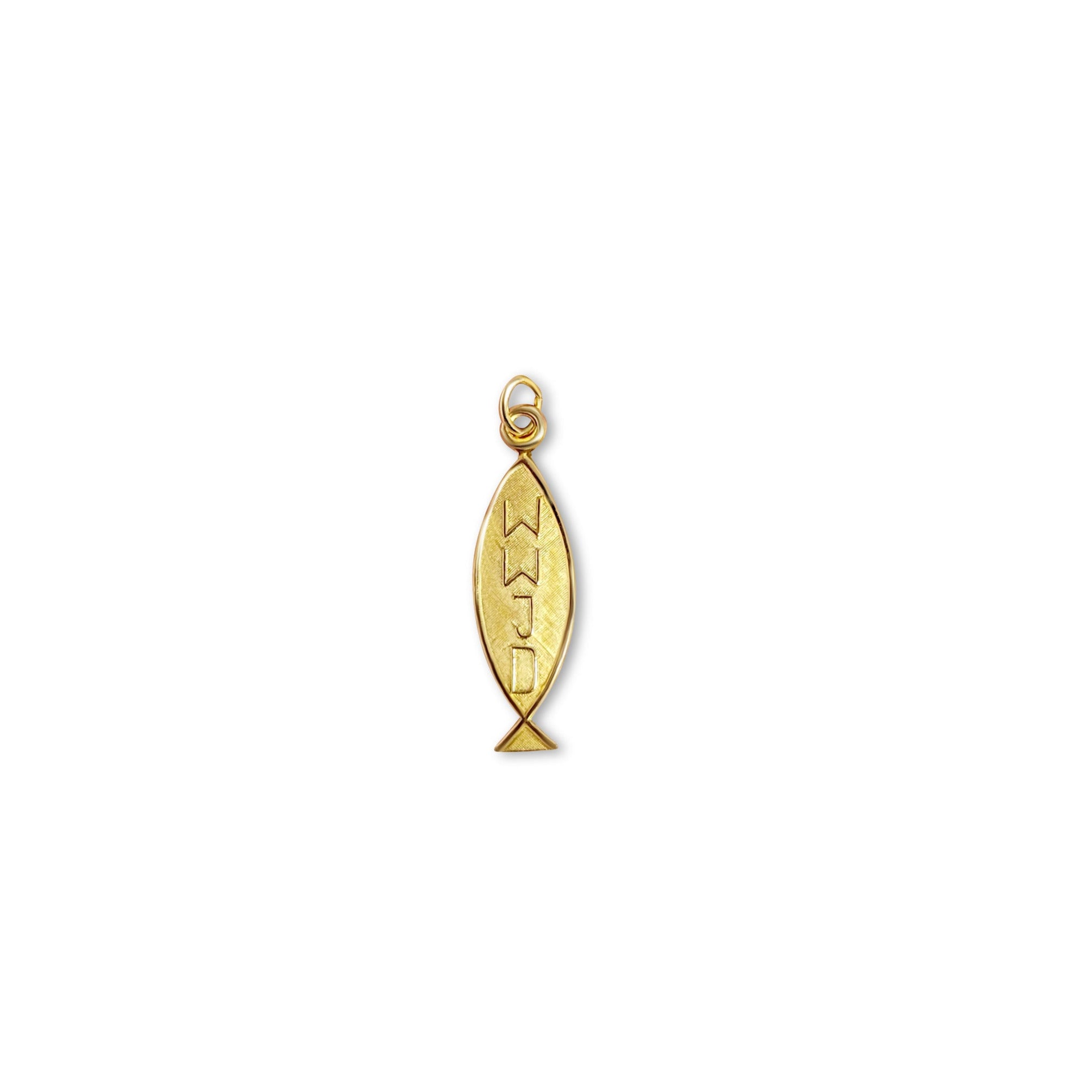 WWJD 14k Yellow Gold Charm Necklace