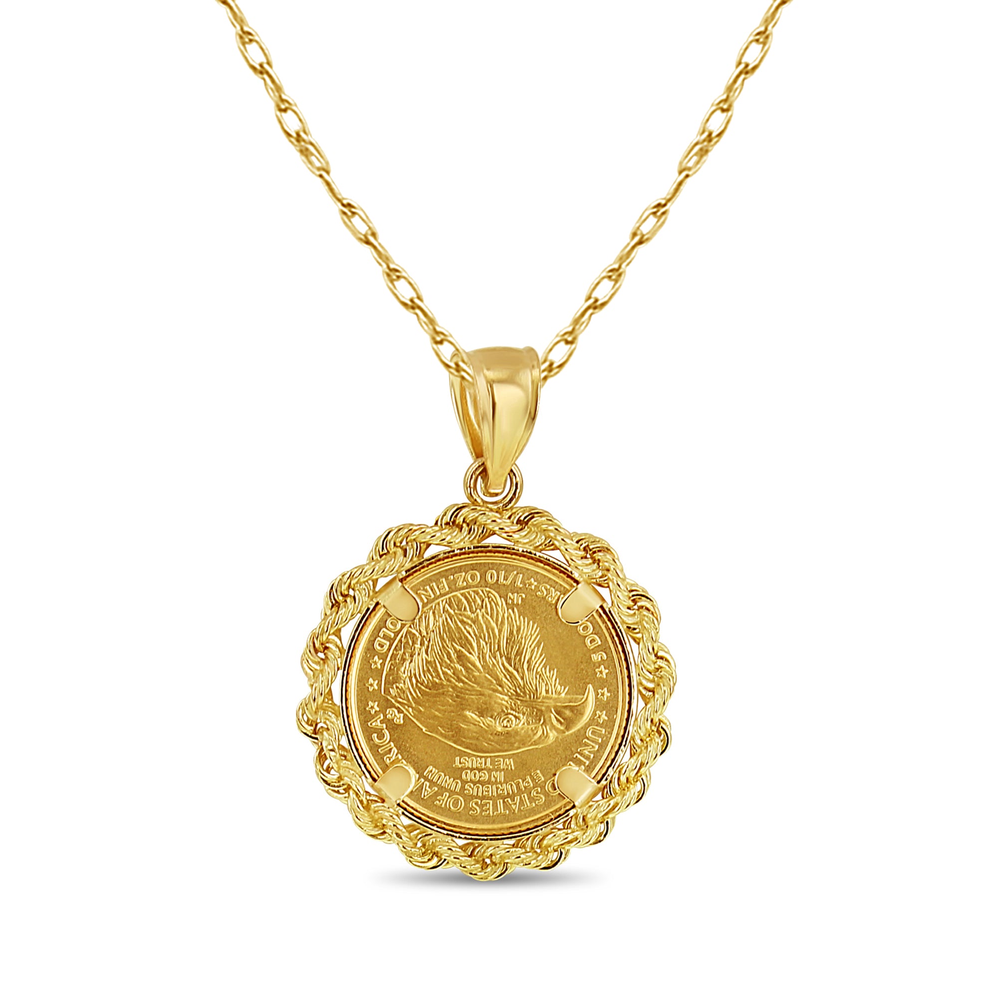 American Eagle Lady Liberty 1/10OZ Medallion with Rope Bezel