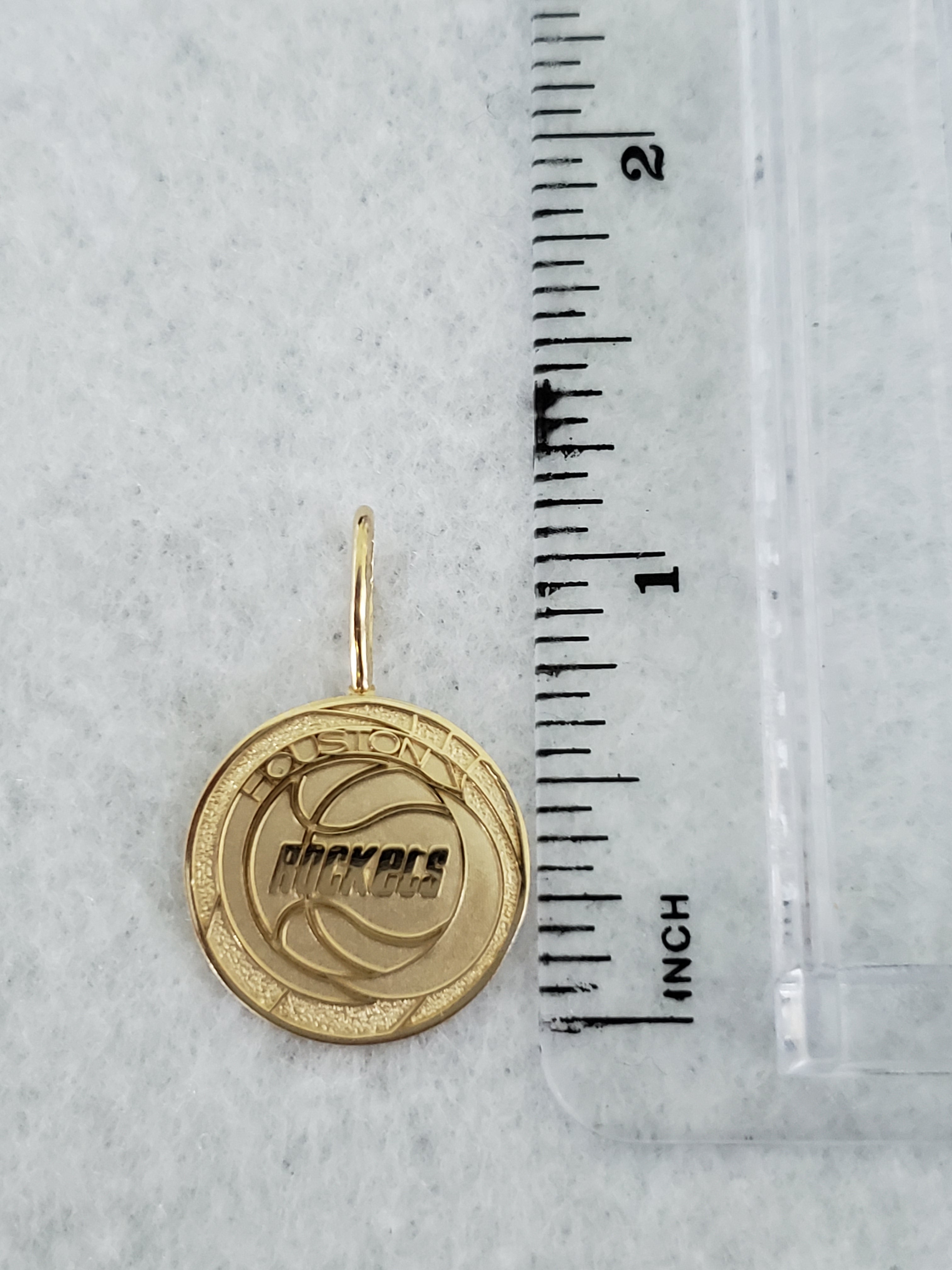 Vintage Houston Rockets Charm 14k Yellow Gold
