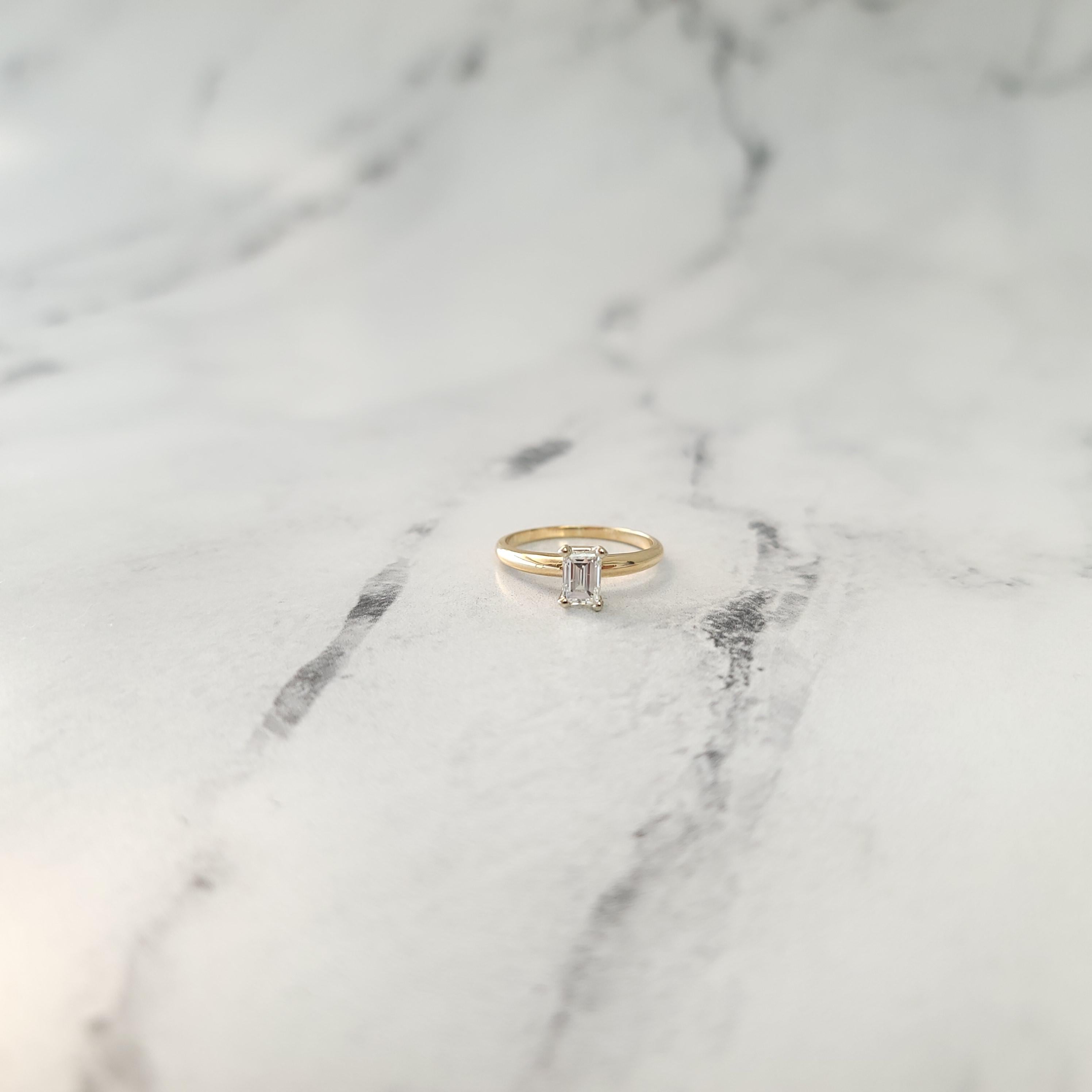 One Carat Brilliant Solitaire Diamond Engagement Ring