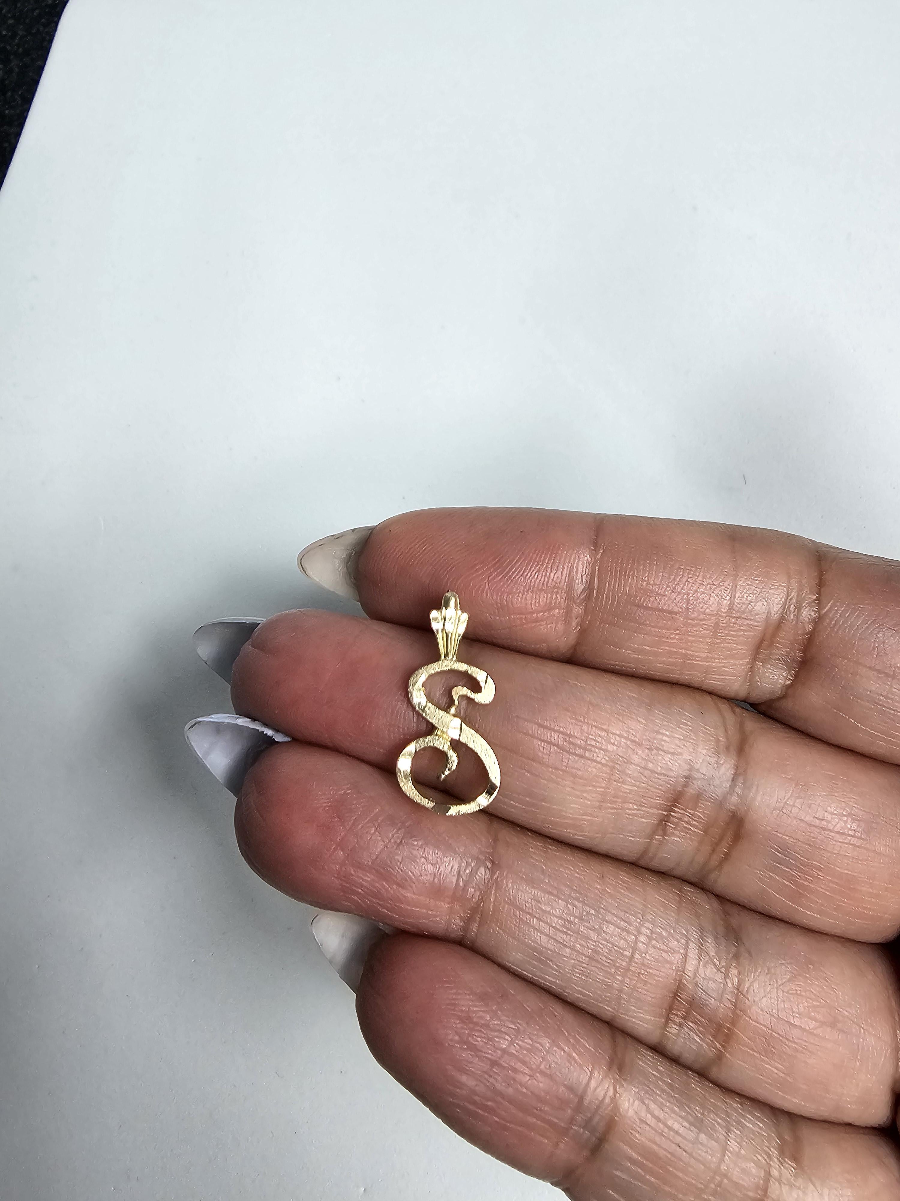 Initial 'S' Gold Necklace
