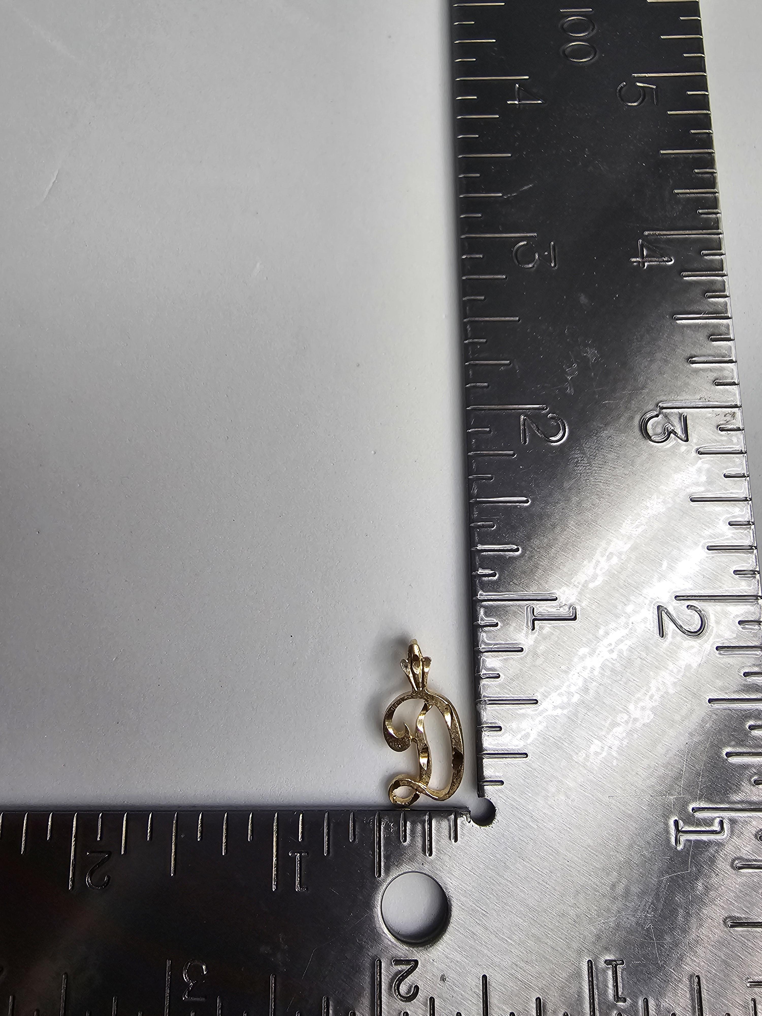 Initial 'D' Gold Necklace