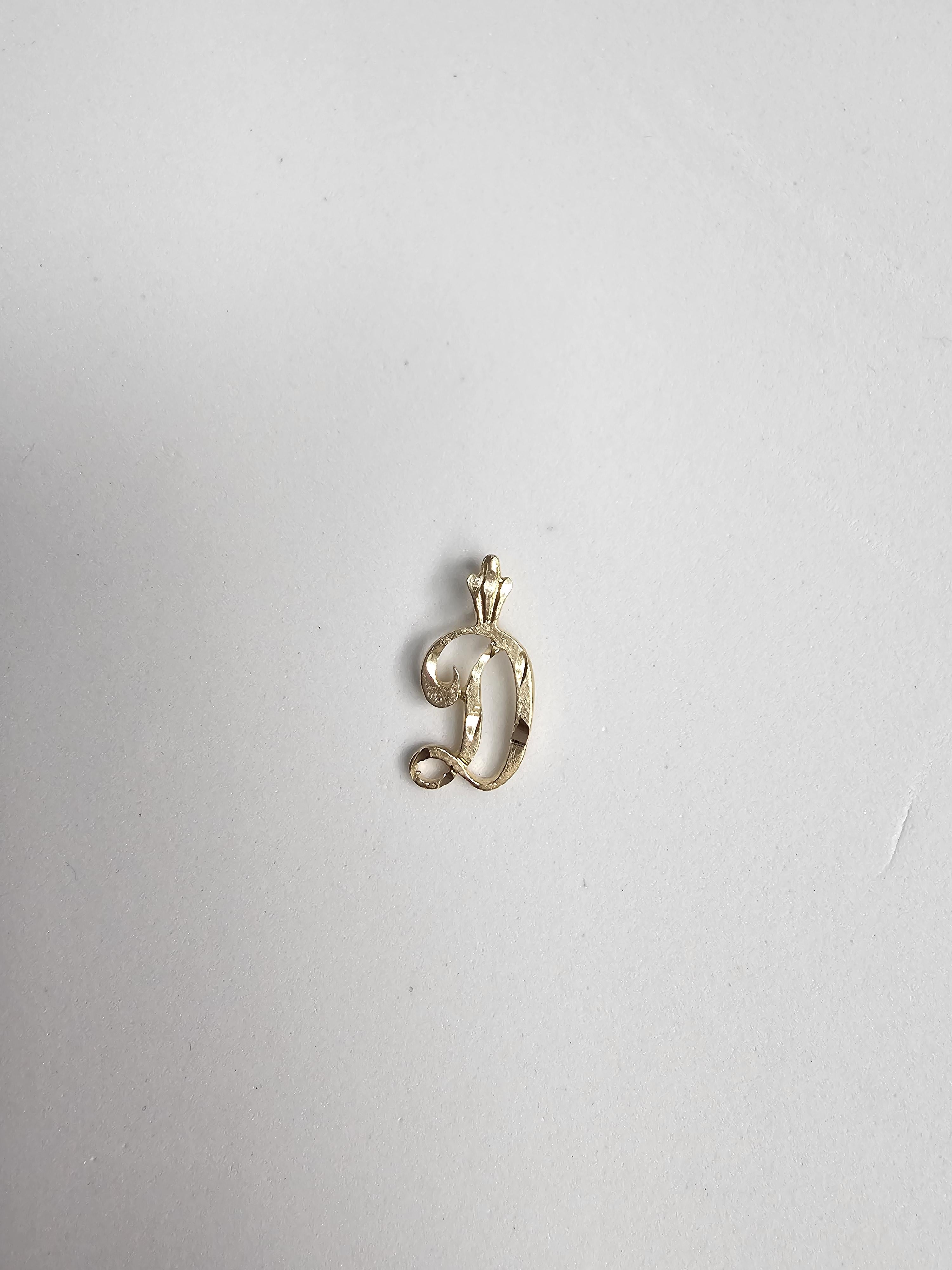 Initial 'D' Gold Necklace