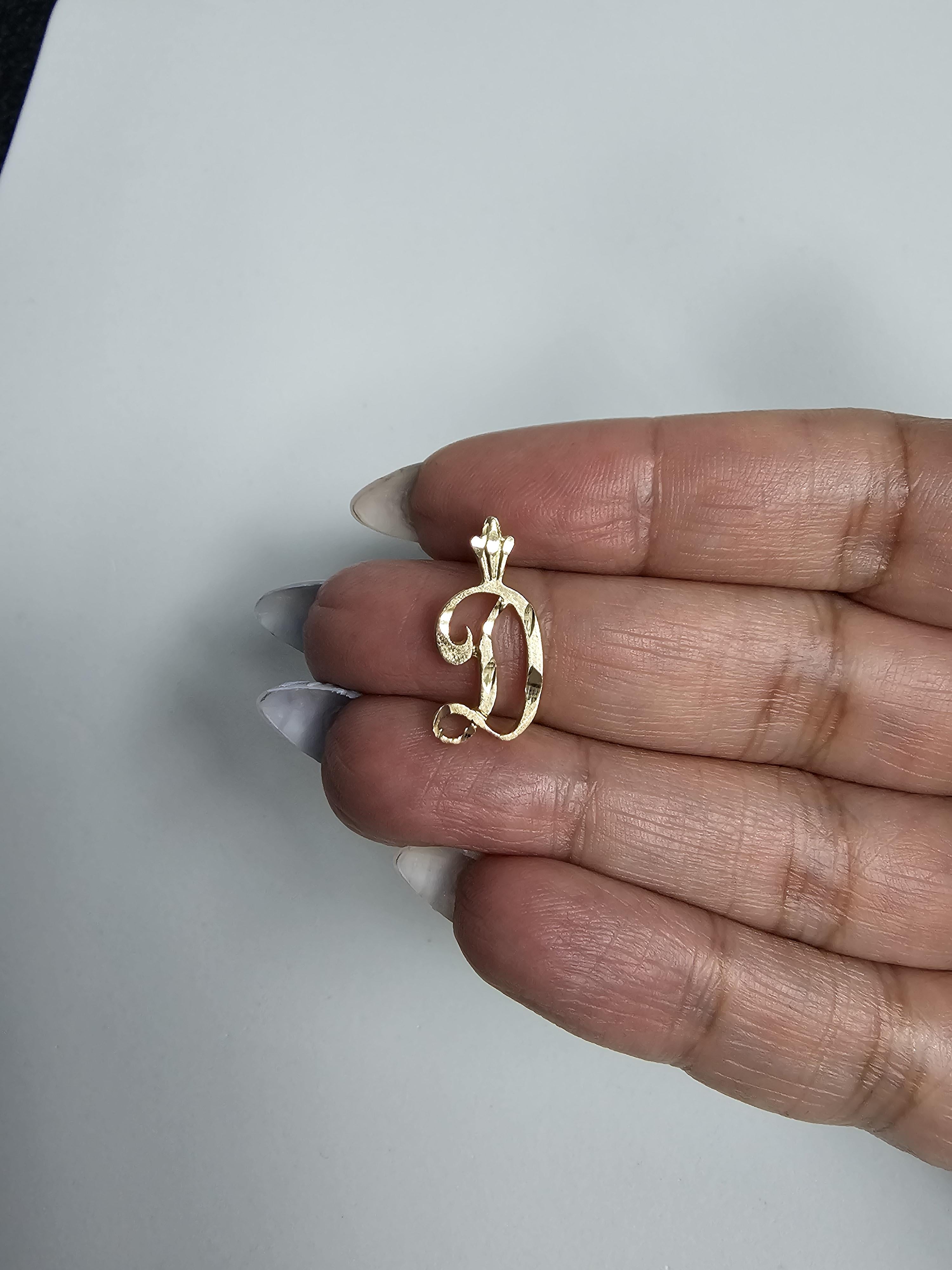 Initial 'D' Gold Necklace