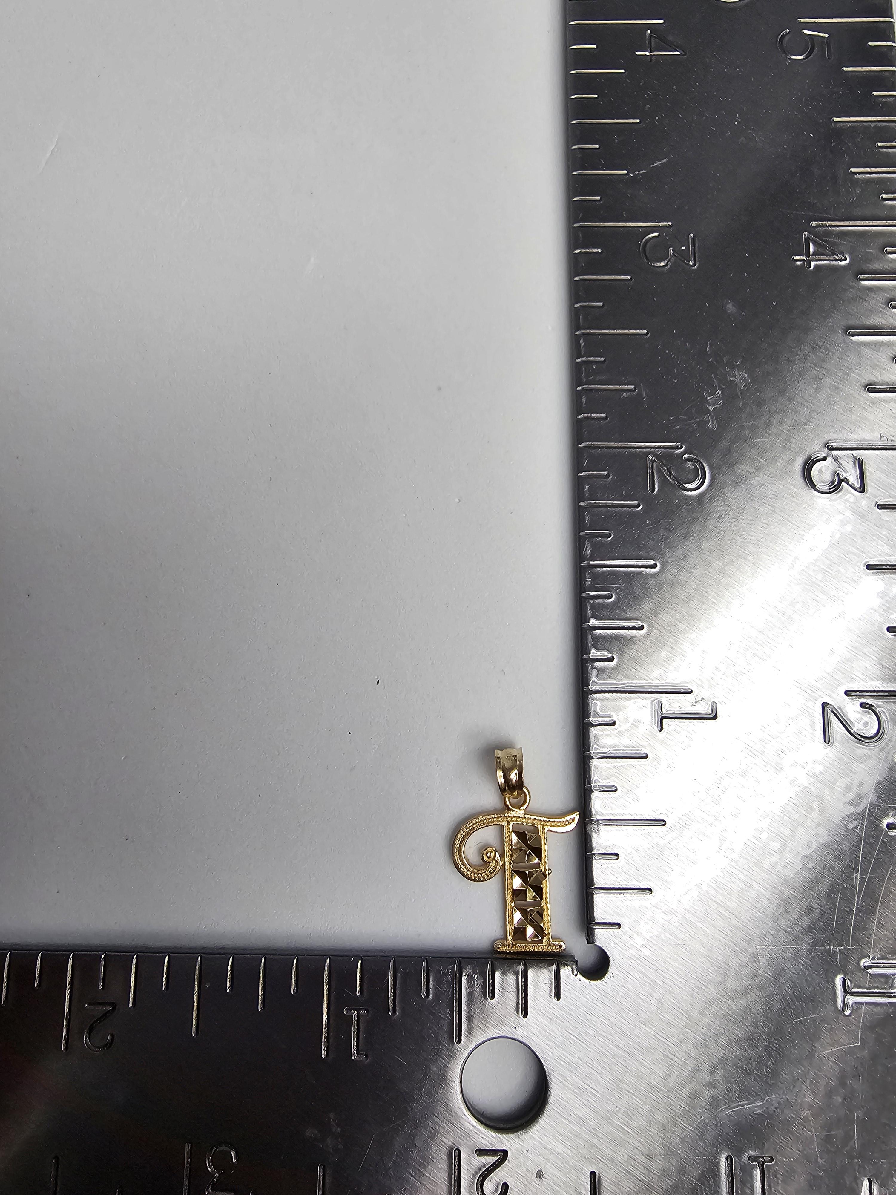 Initial 'T' Gold Necklace