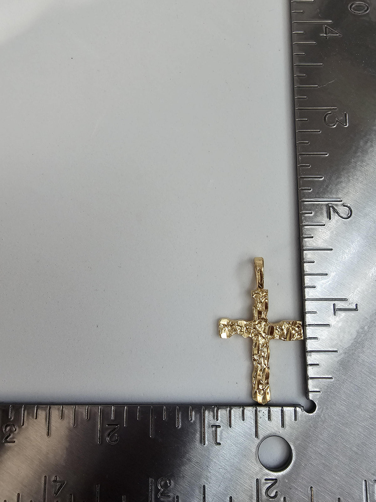 Nugget Style Cross Necklace