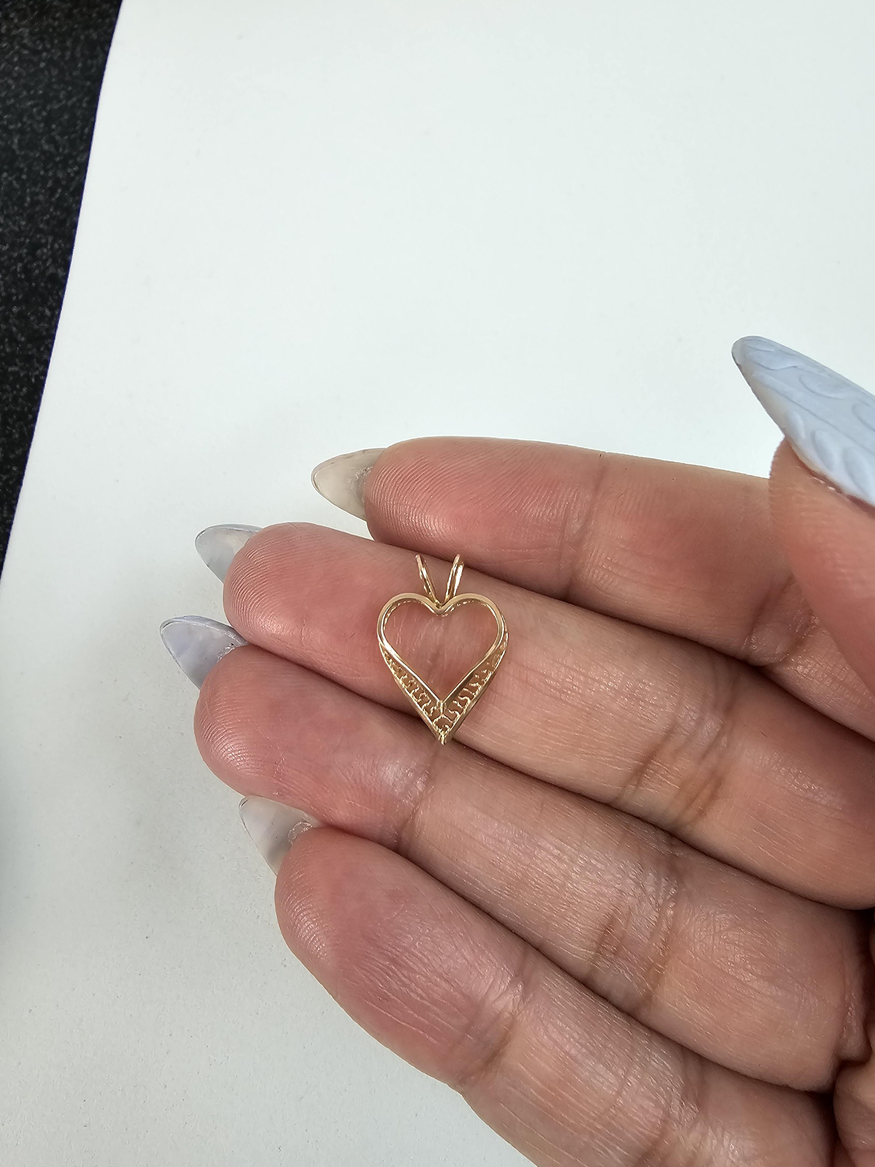 Heart Cutout Gold Necklace