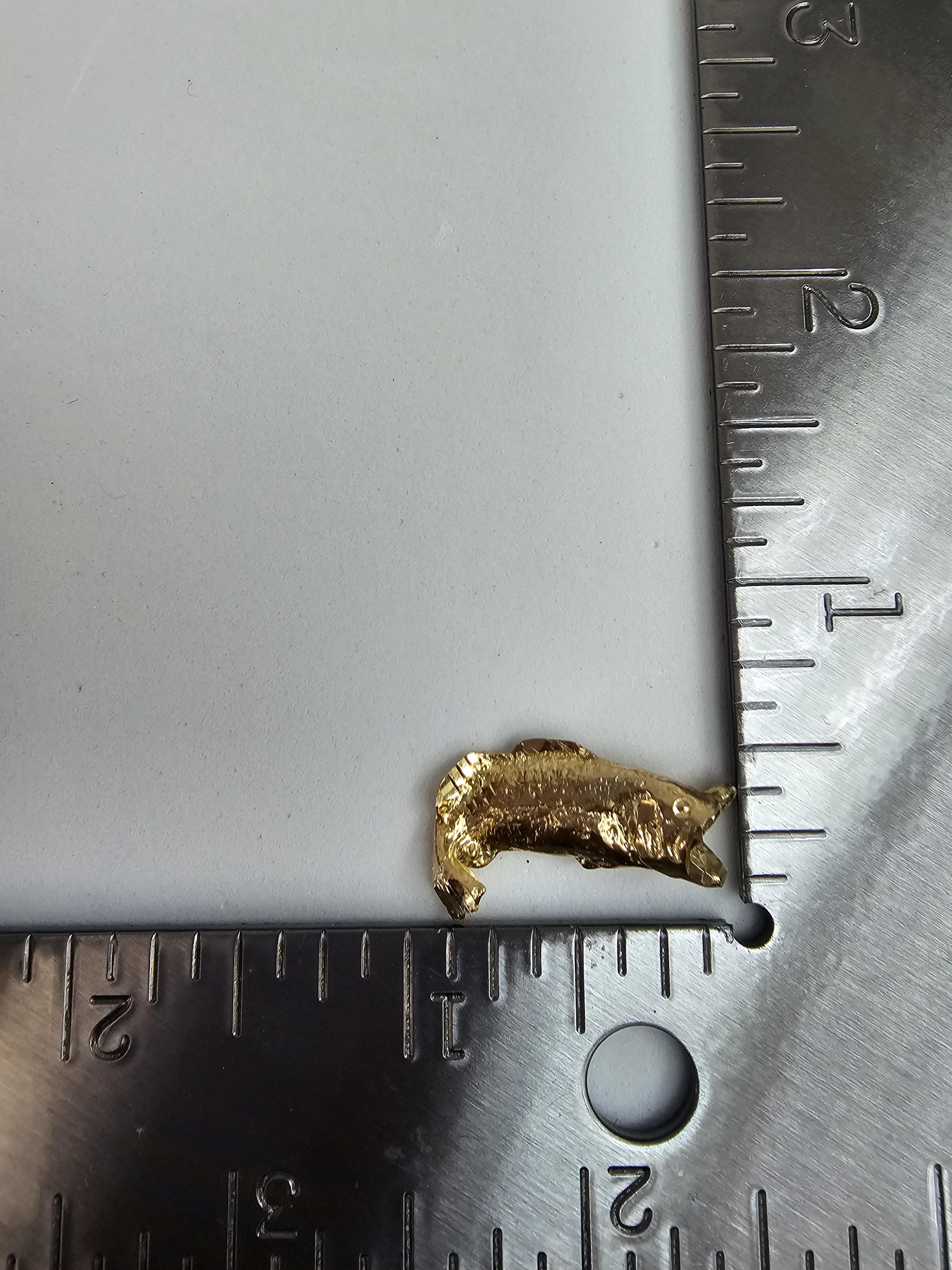 Largemouth Bass Gold Charm Necklace