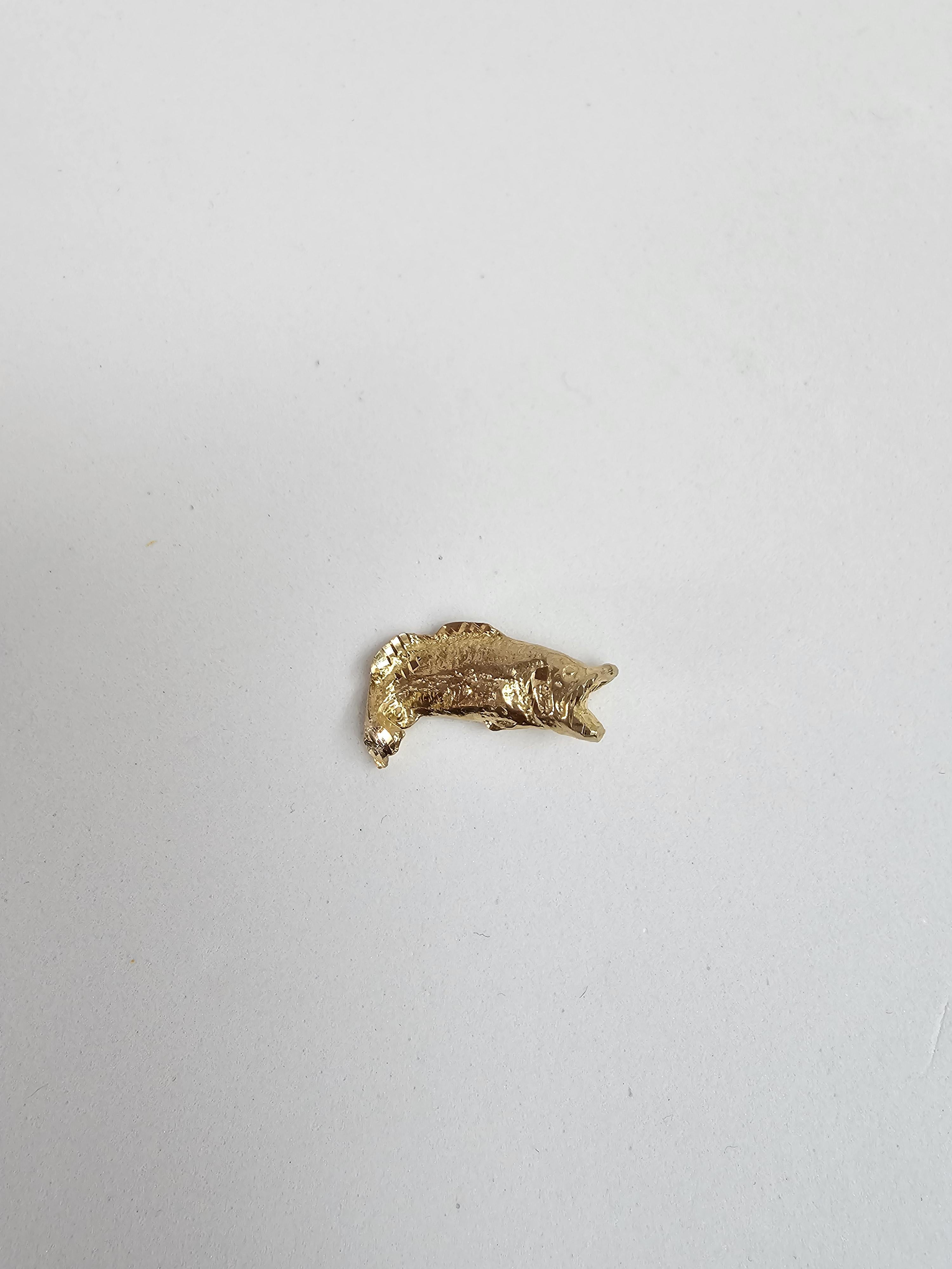 Largemouth Bass Gold Charm Necklace