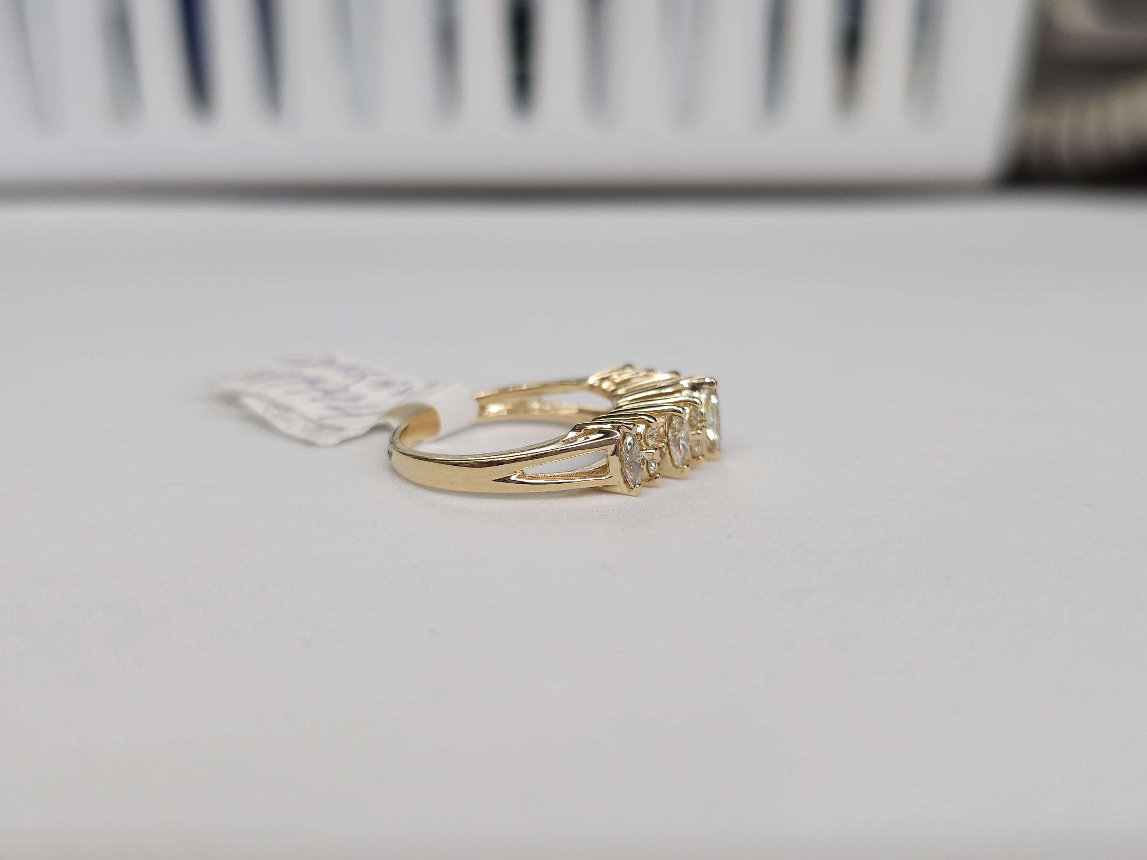 One Carat Marquise Diamond Wedding Band