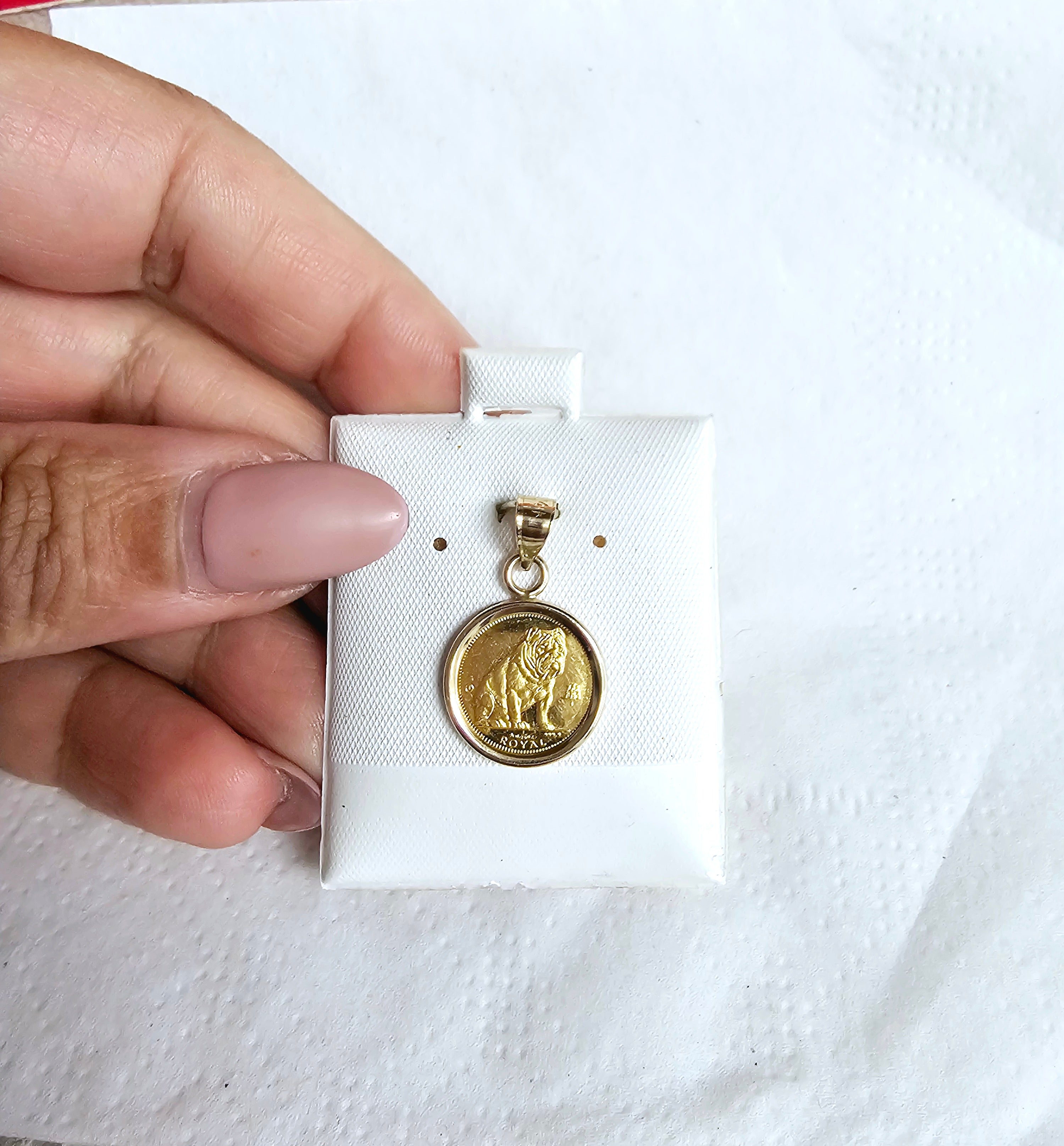 1/25OZ Gibraltar Gold Coin Pendant
