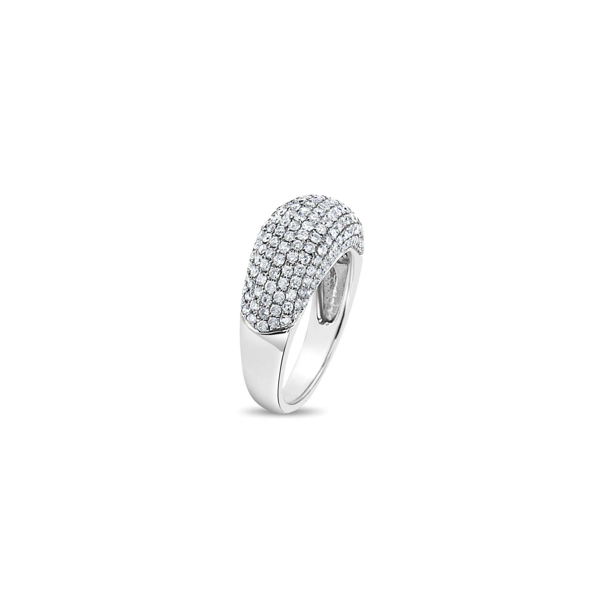 2 Carat Diamond Pave Wedding Band 18k White Gold