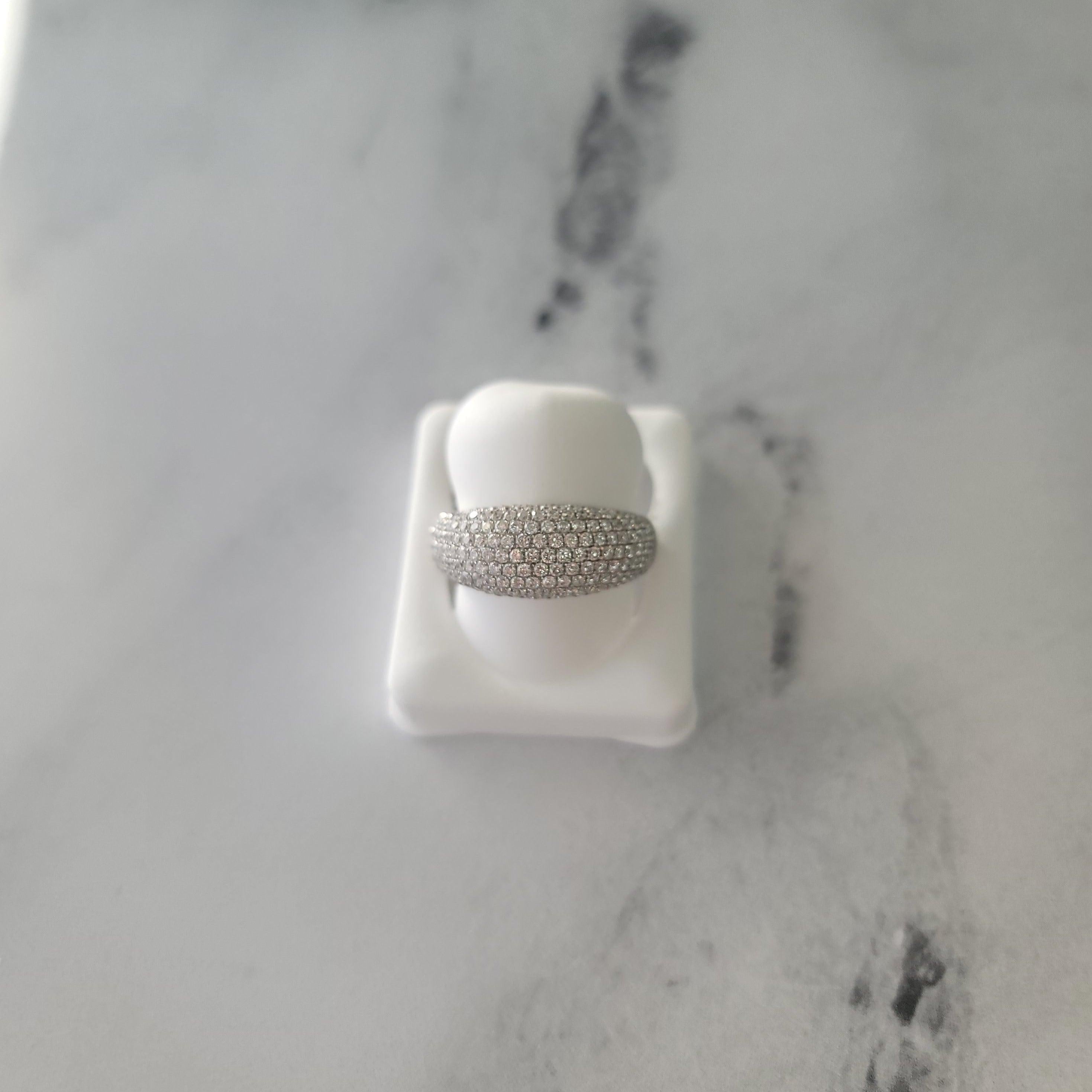 2 Carat Diamond Pave Wedding Band 18k White Gold