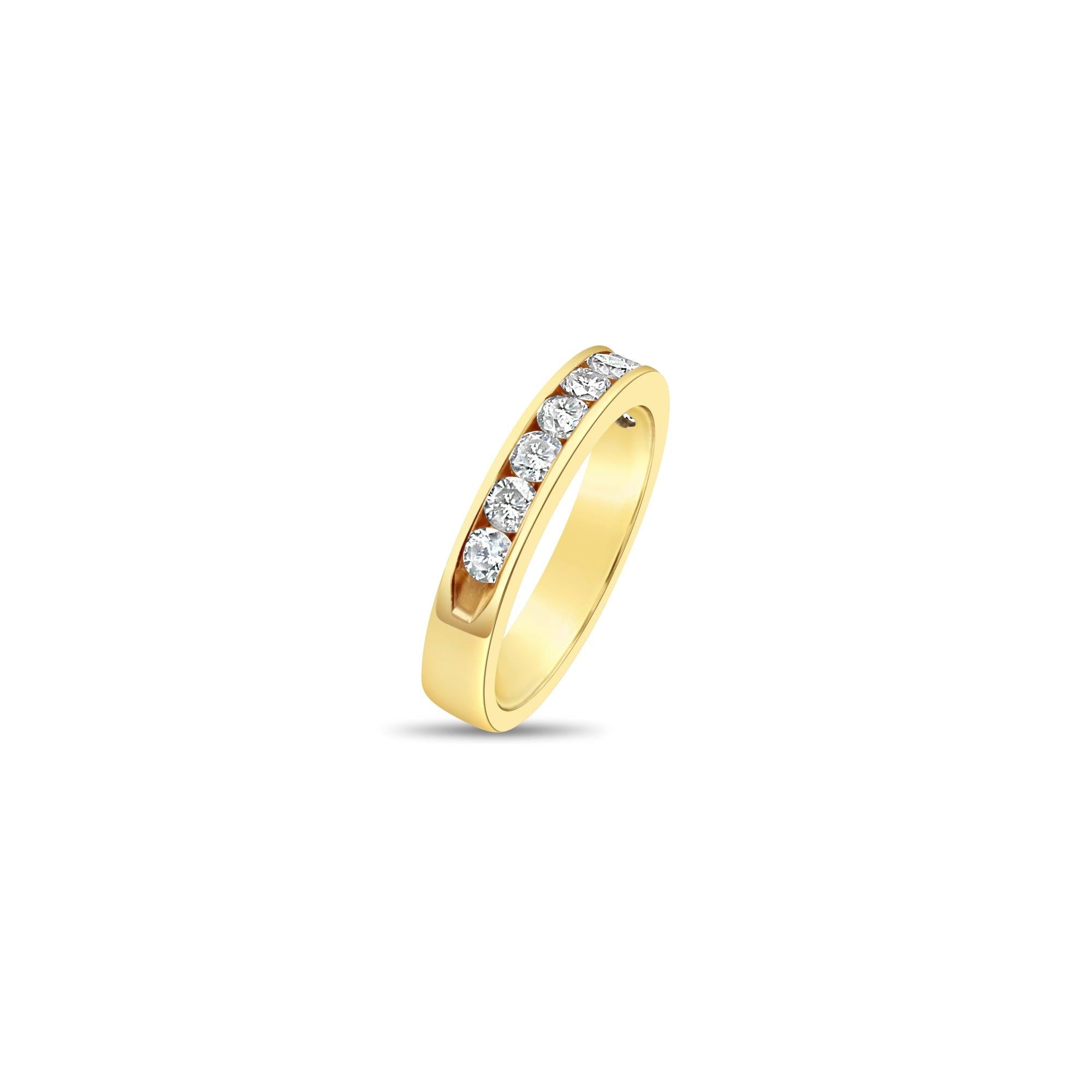 3.5MM Three Quarter Diamond Wedding Band