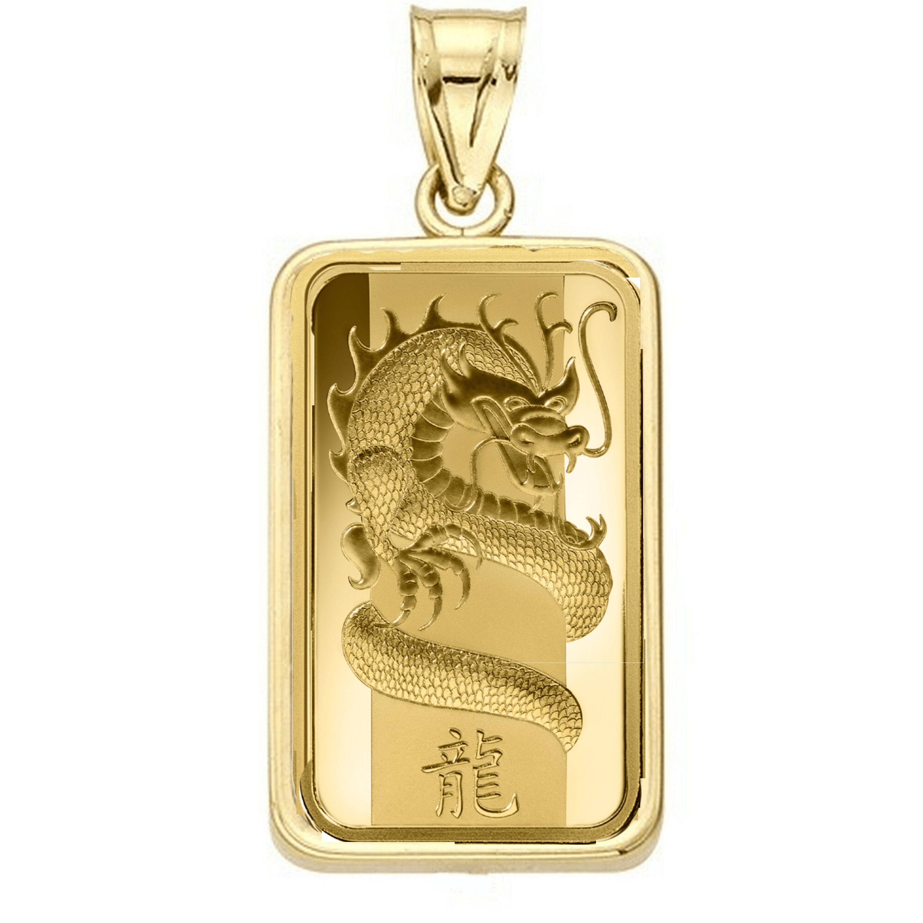 Collar con moneda de oro de 5 gramos de Pamp Credit Suisse con bisel pulido