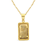 1 Gram Credit Suisse Gold Bar with Polished Bezel 14k Yellow Gold