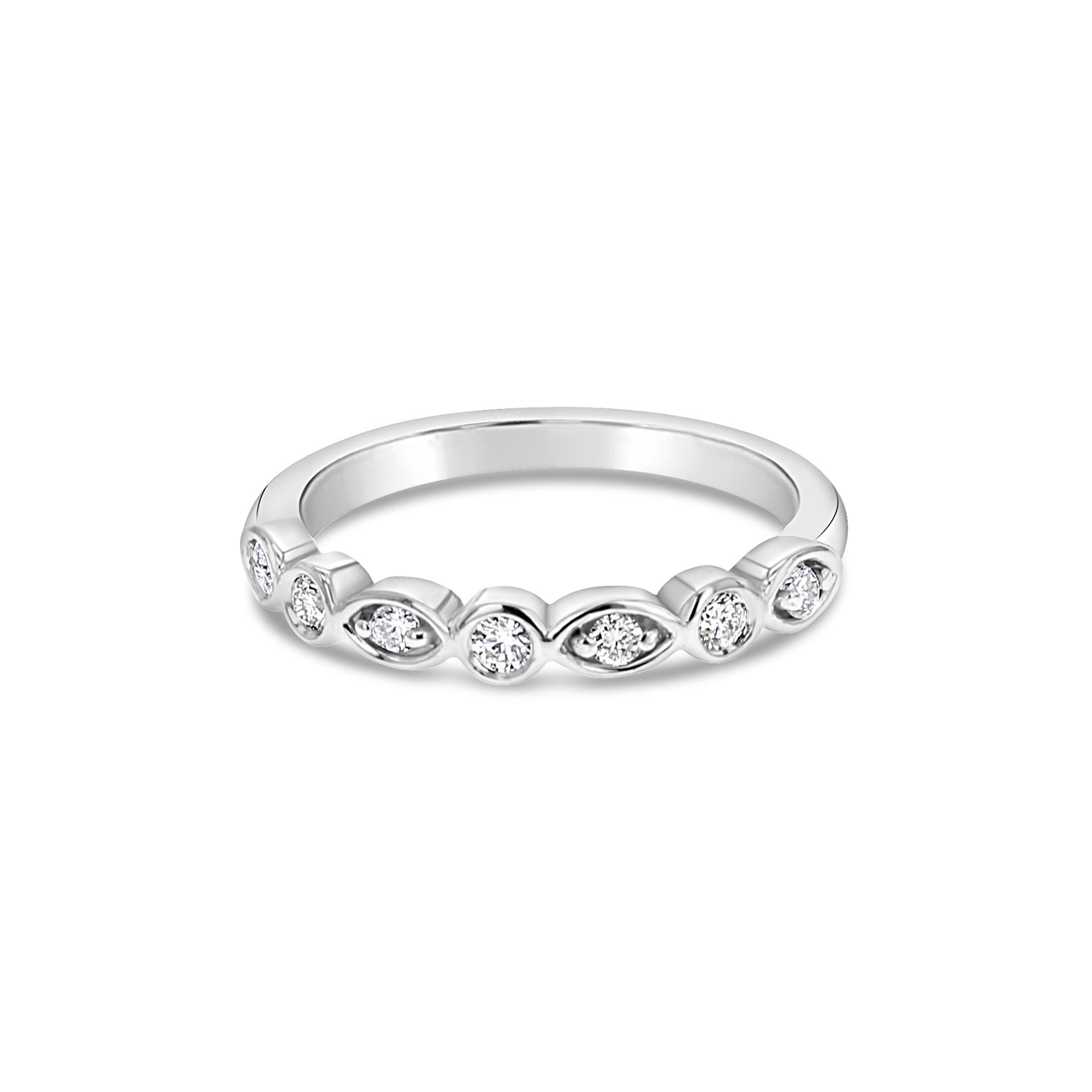 Antique Style Diamond Ring .14cttw 14k White Gold