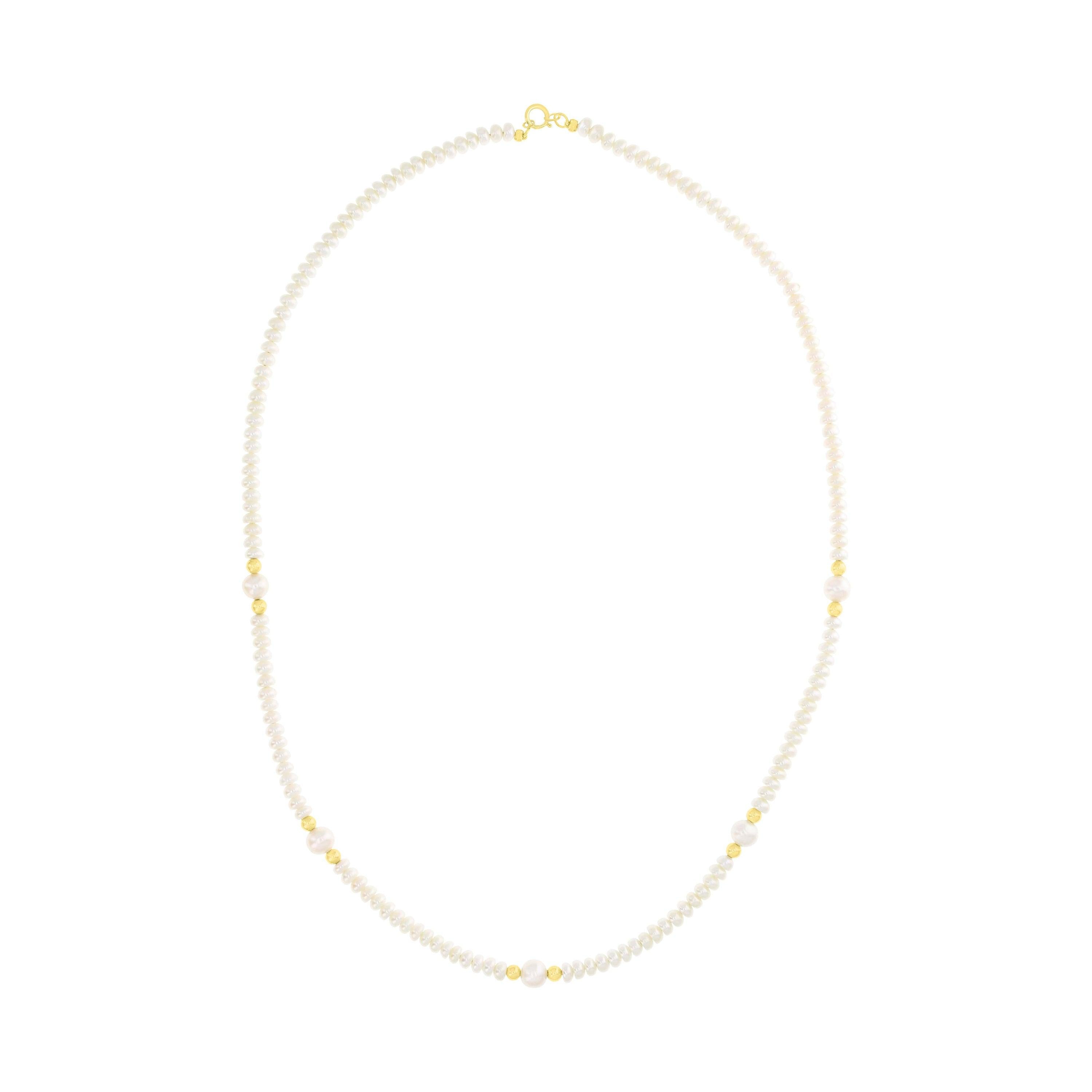 Button Shaped Freshwater Pearl 16" Necklace
