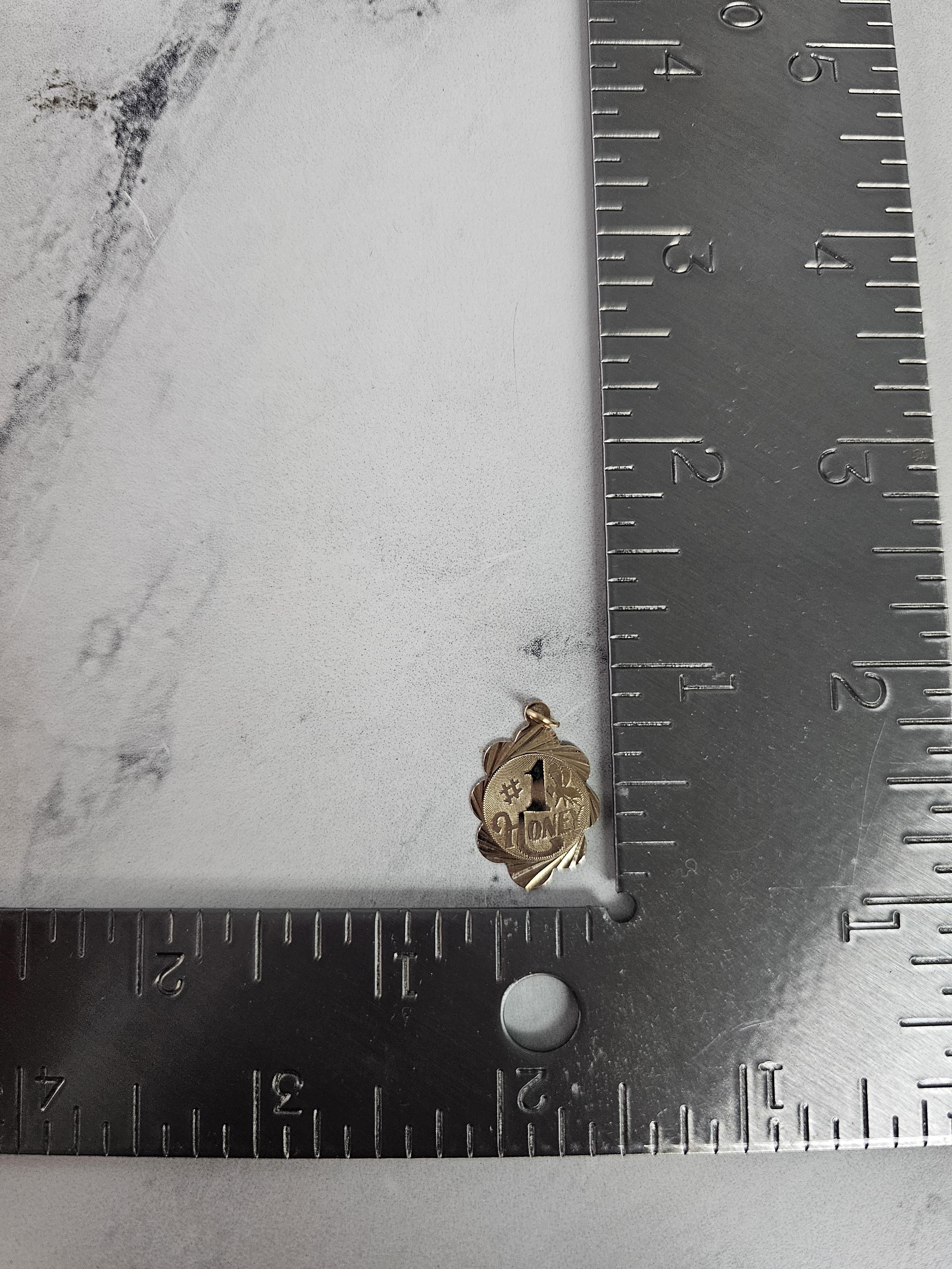 Number 1 Honey Gold Charm