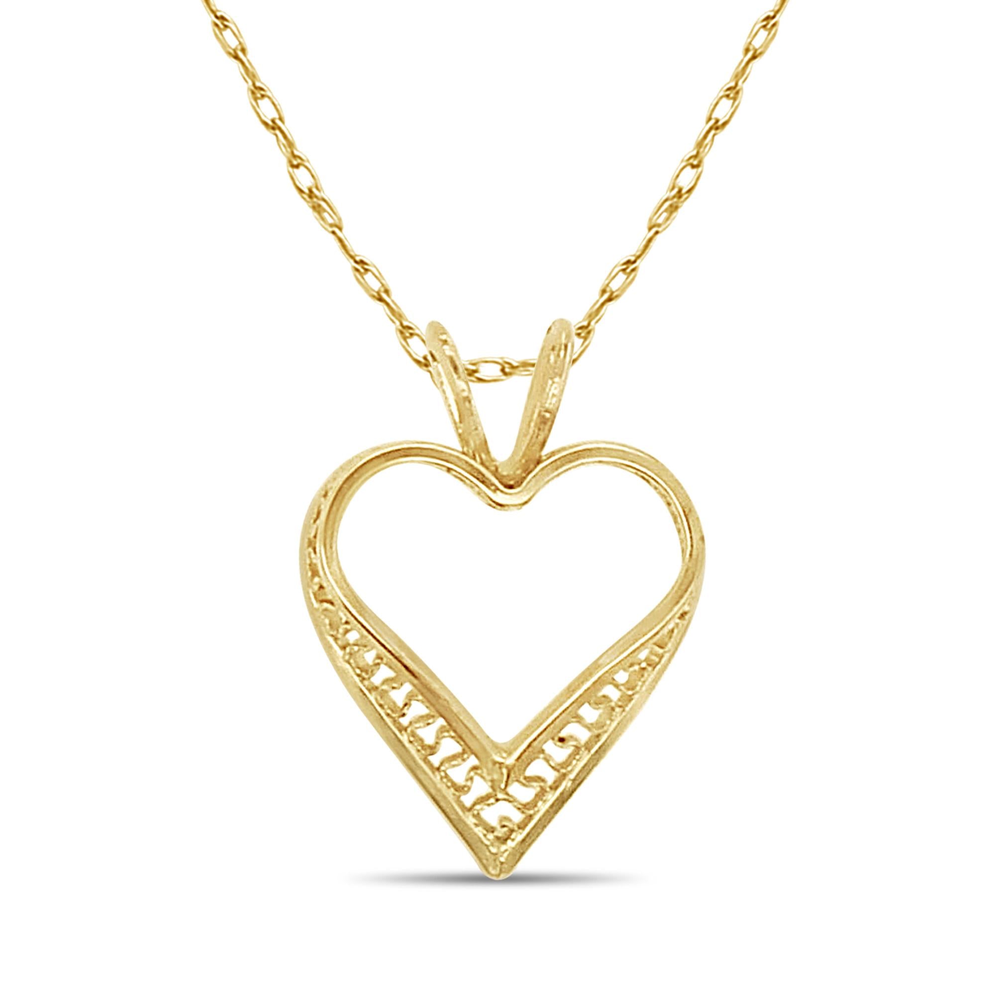 Heart Cutout Gold Necklace