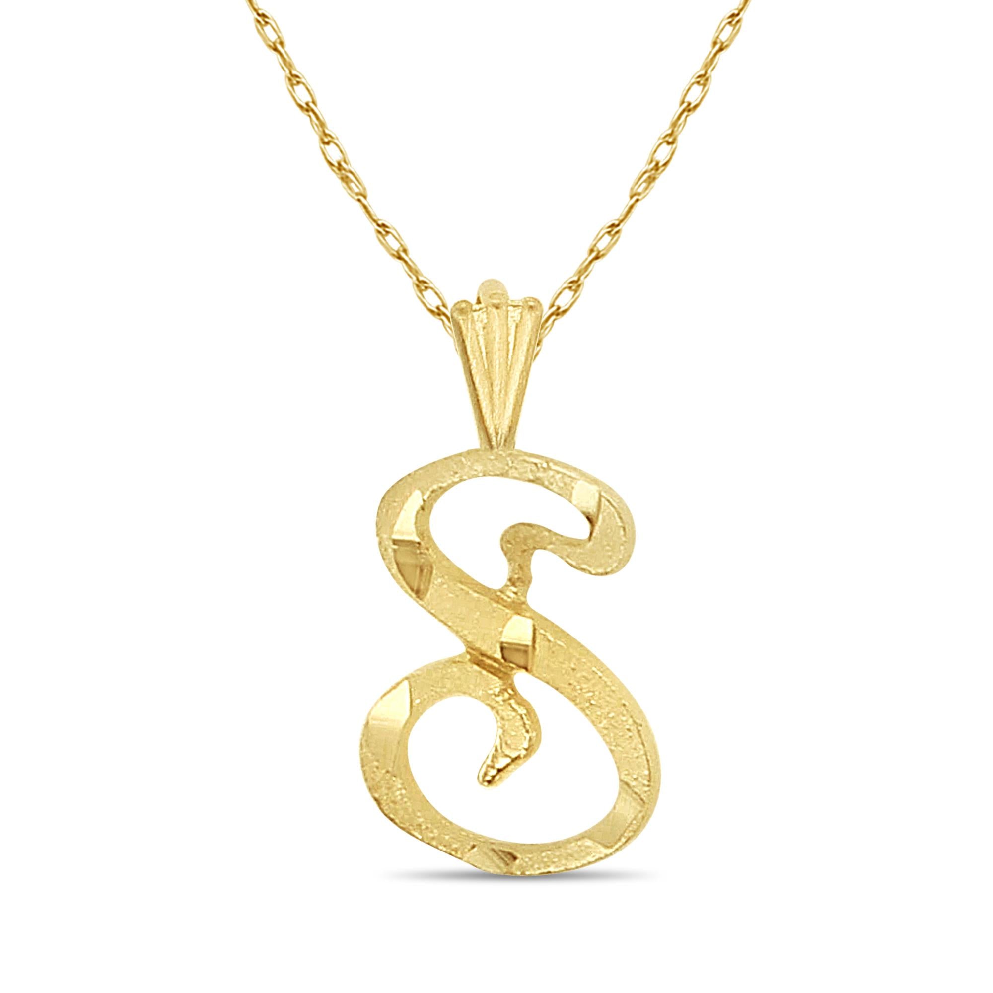 Initial 'S' Gold Necklace