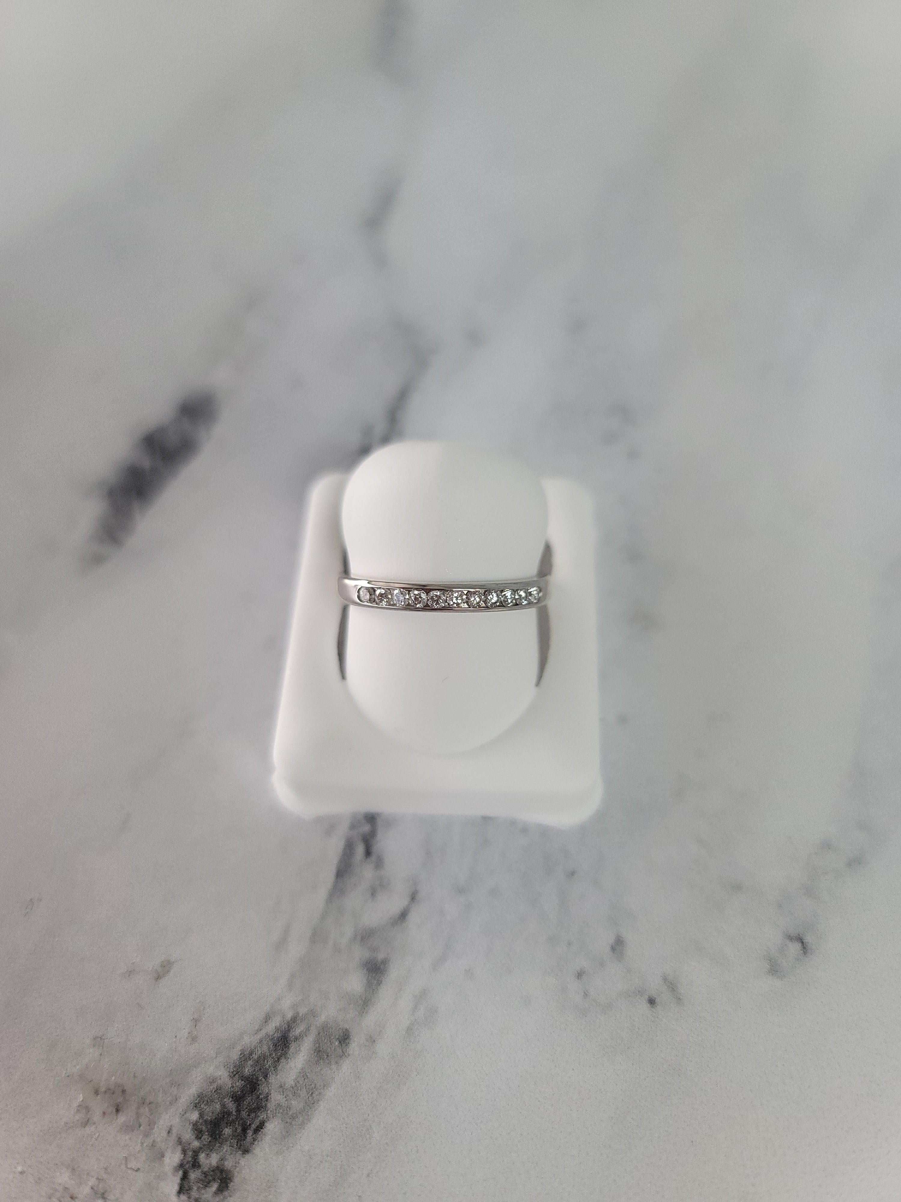 Channel Set Diamond Wedding Band .25cttw 14K White Gold