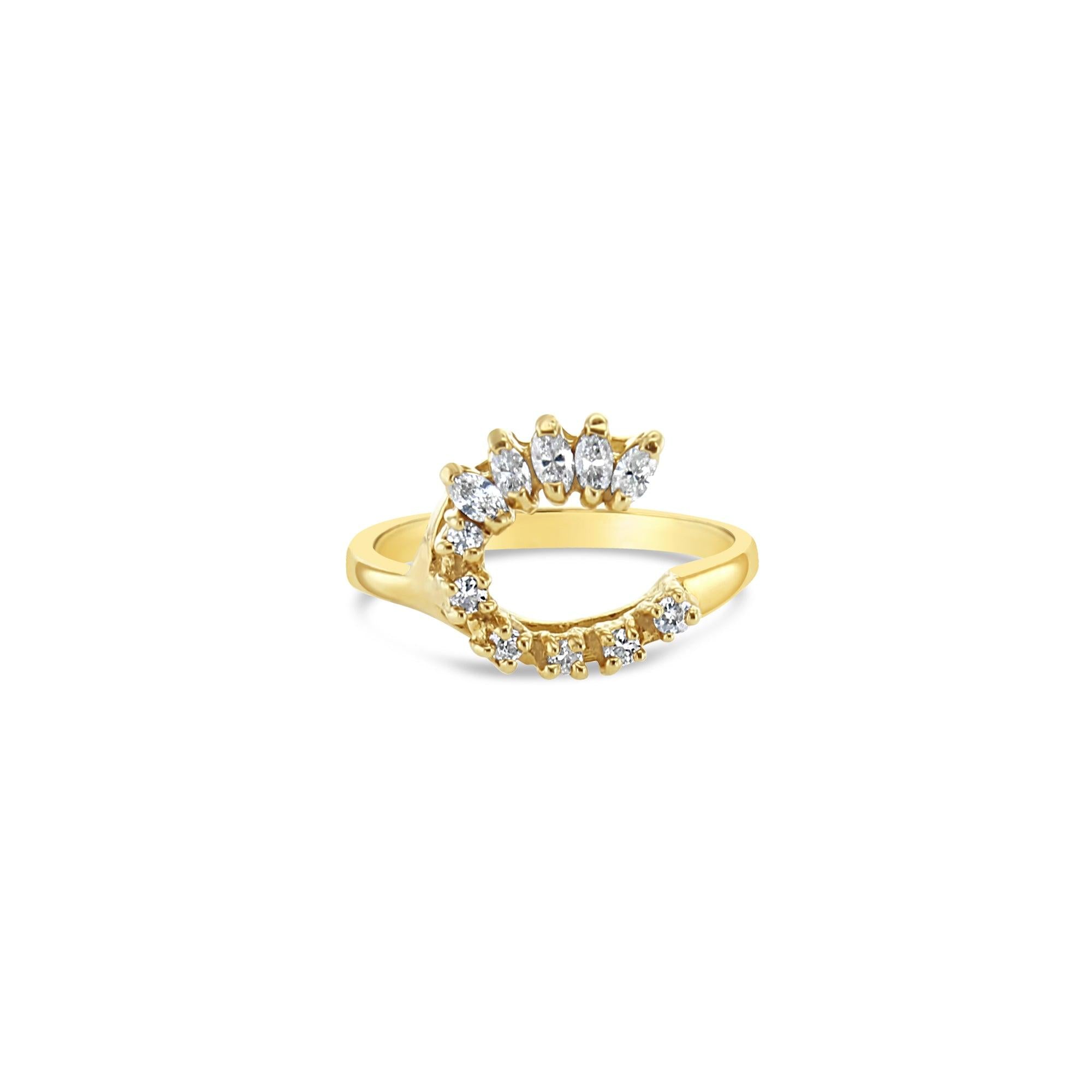 Diamond 'C' Shaped Ring Wrap/Enhancer