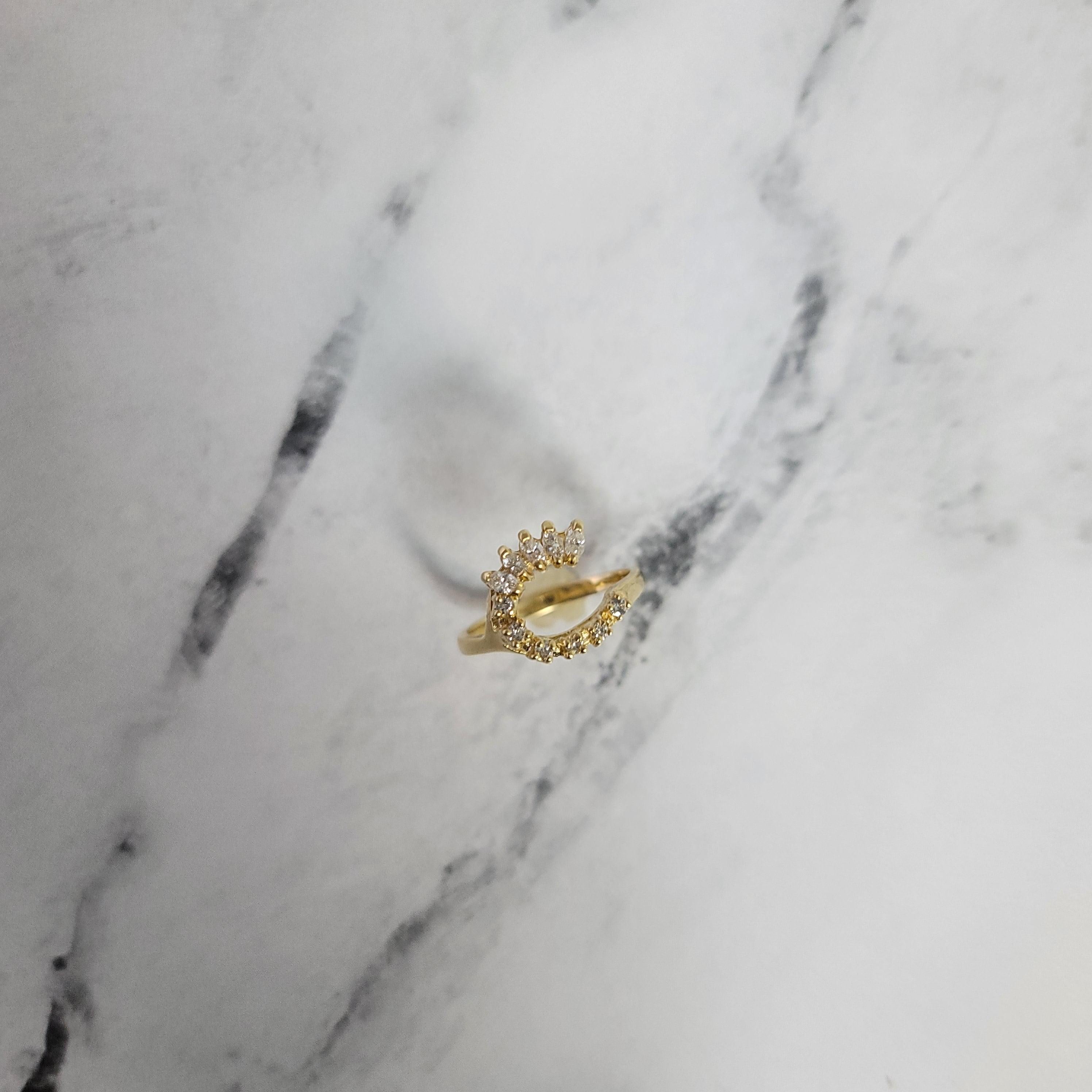 Diamond 'C' Shaped Ring Wrap/Enhancer