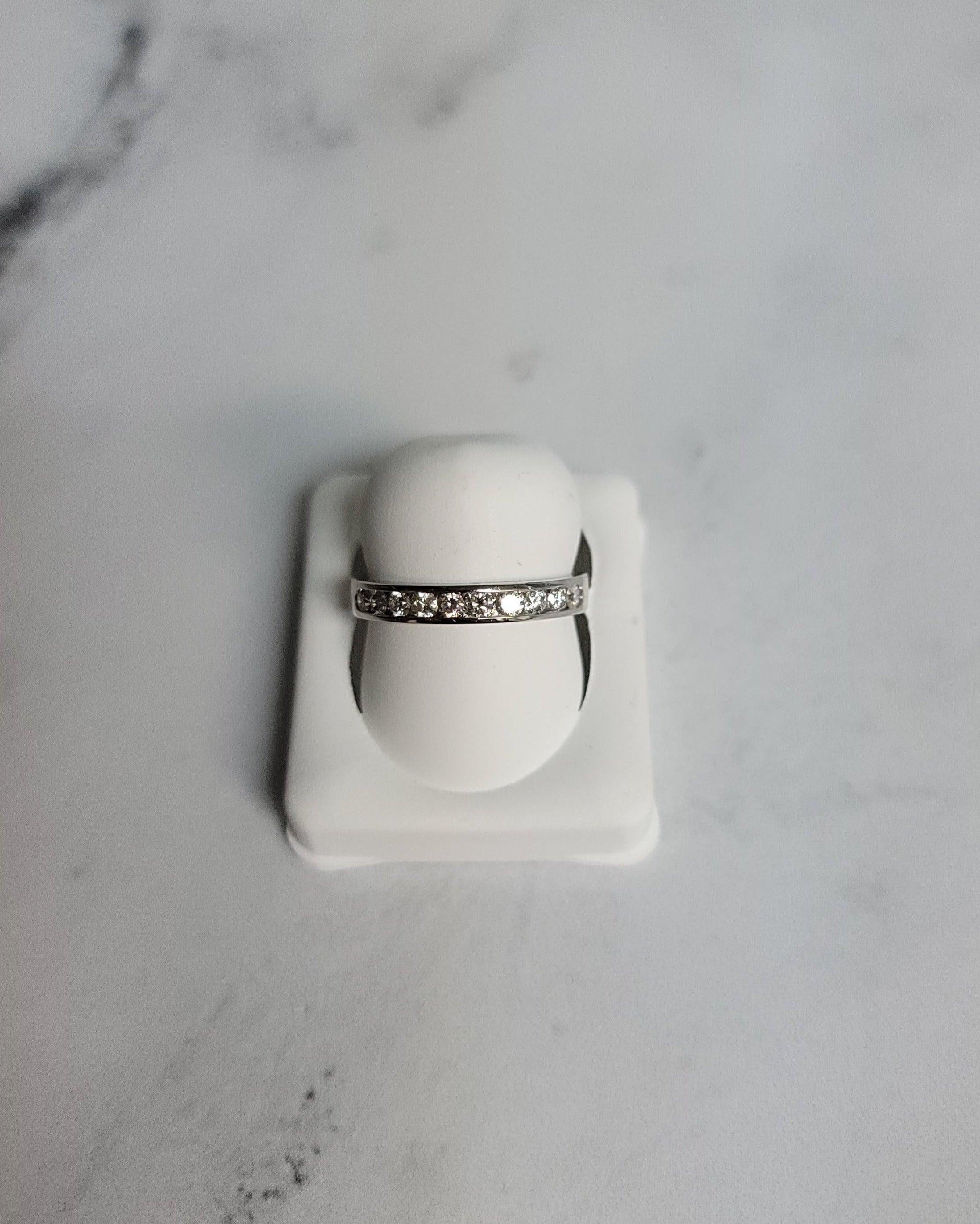 Diamond Channel Set Wedding Band .37cttw 14K White Gold