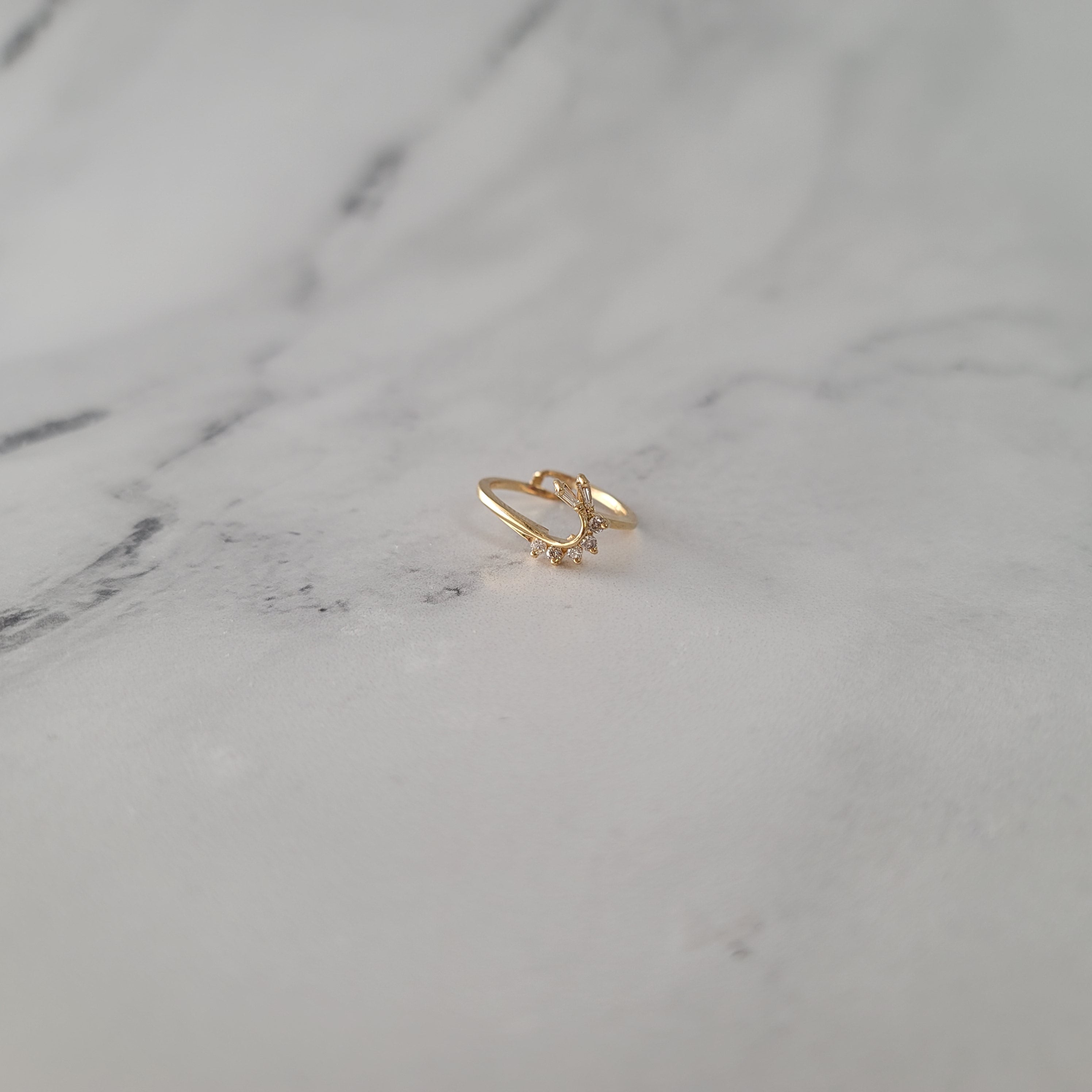 Right Side Swoosh Diamond Baguette Wrap/Enhancer