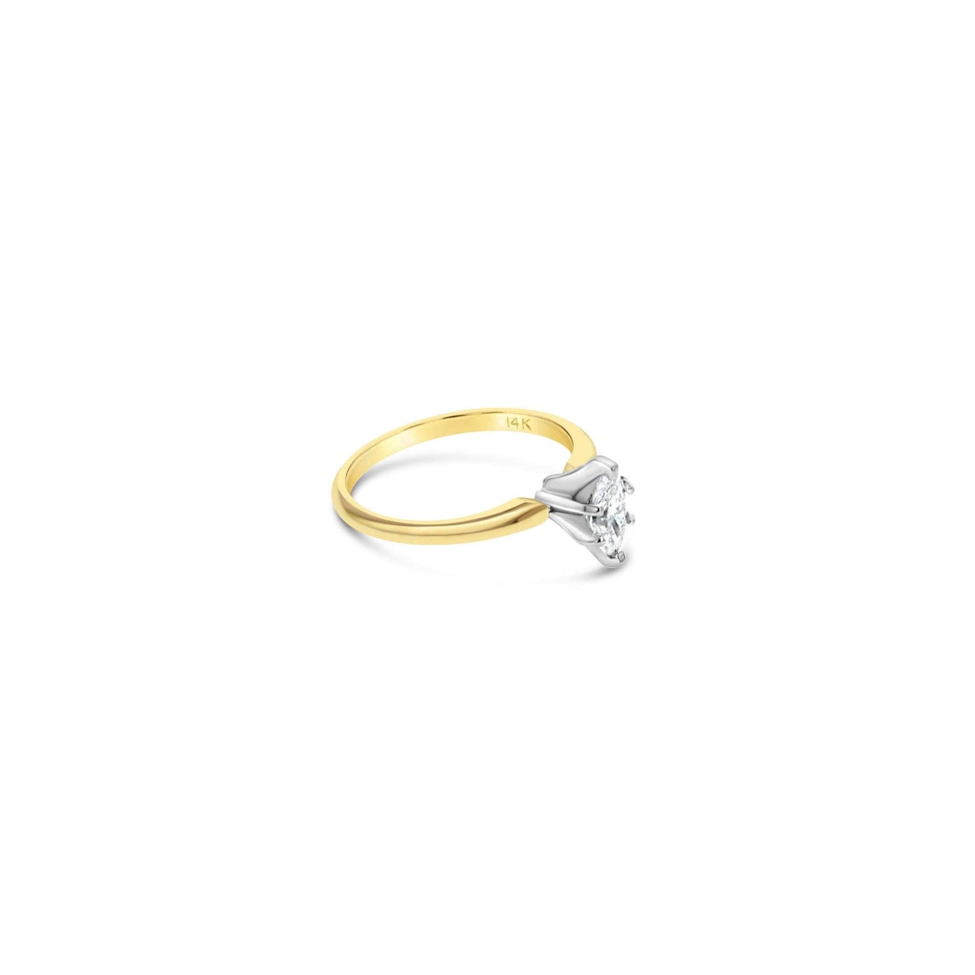 Marquise Half Carat Solitaire Diamond Engagement Ring