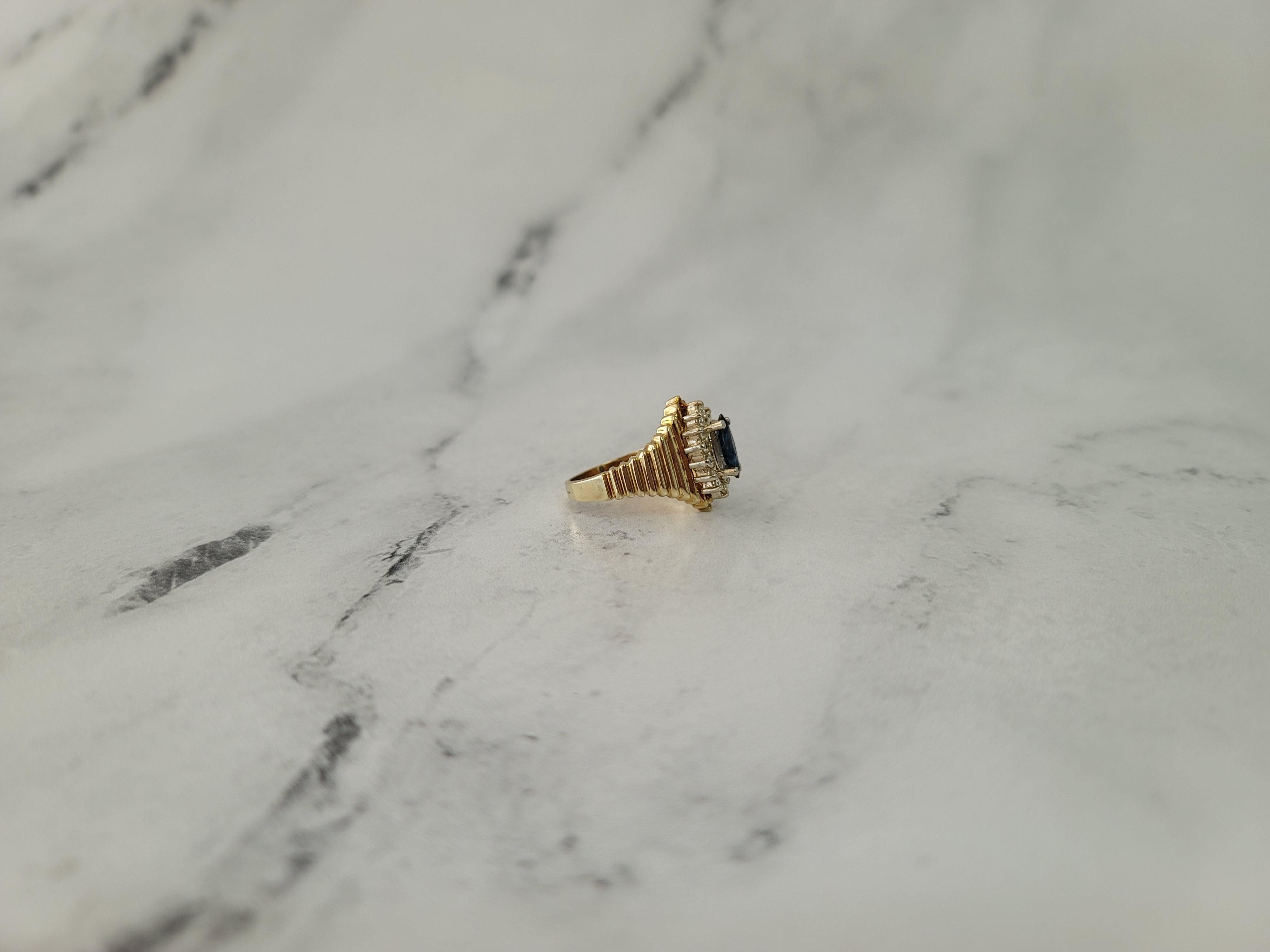 Marquise Sapphire with Diamond Halo