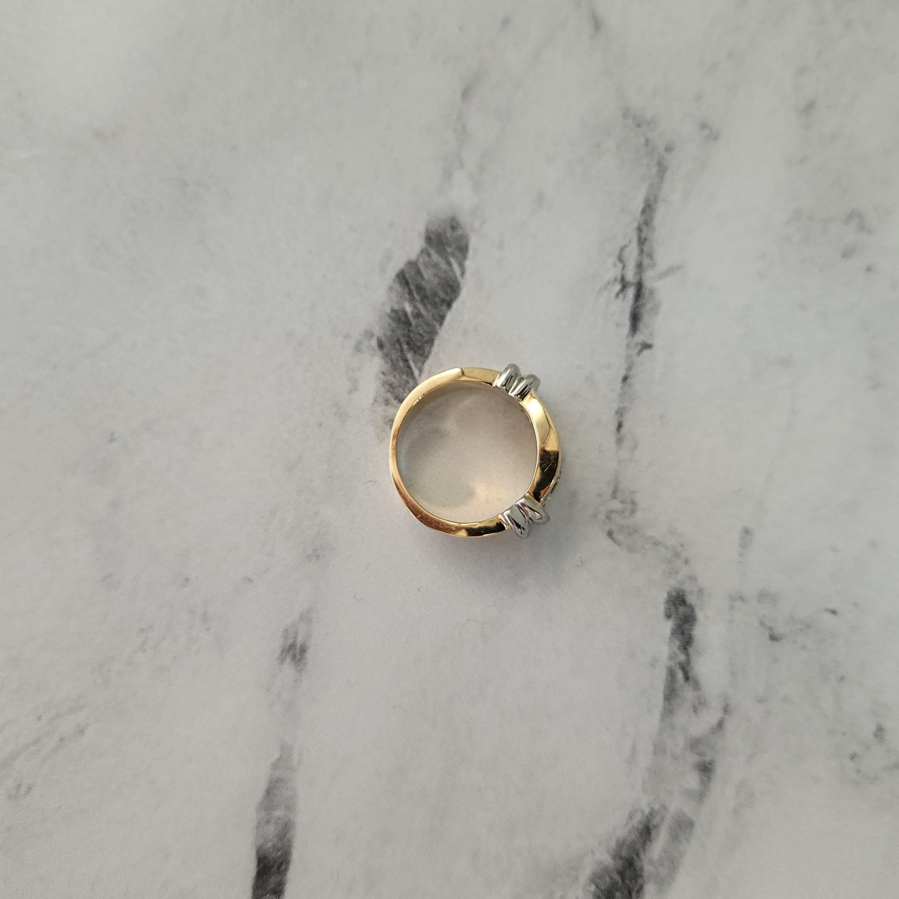 One Carat Three Row Princess Two-Toned Diamond Band