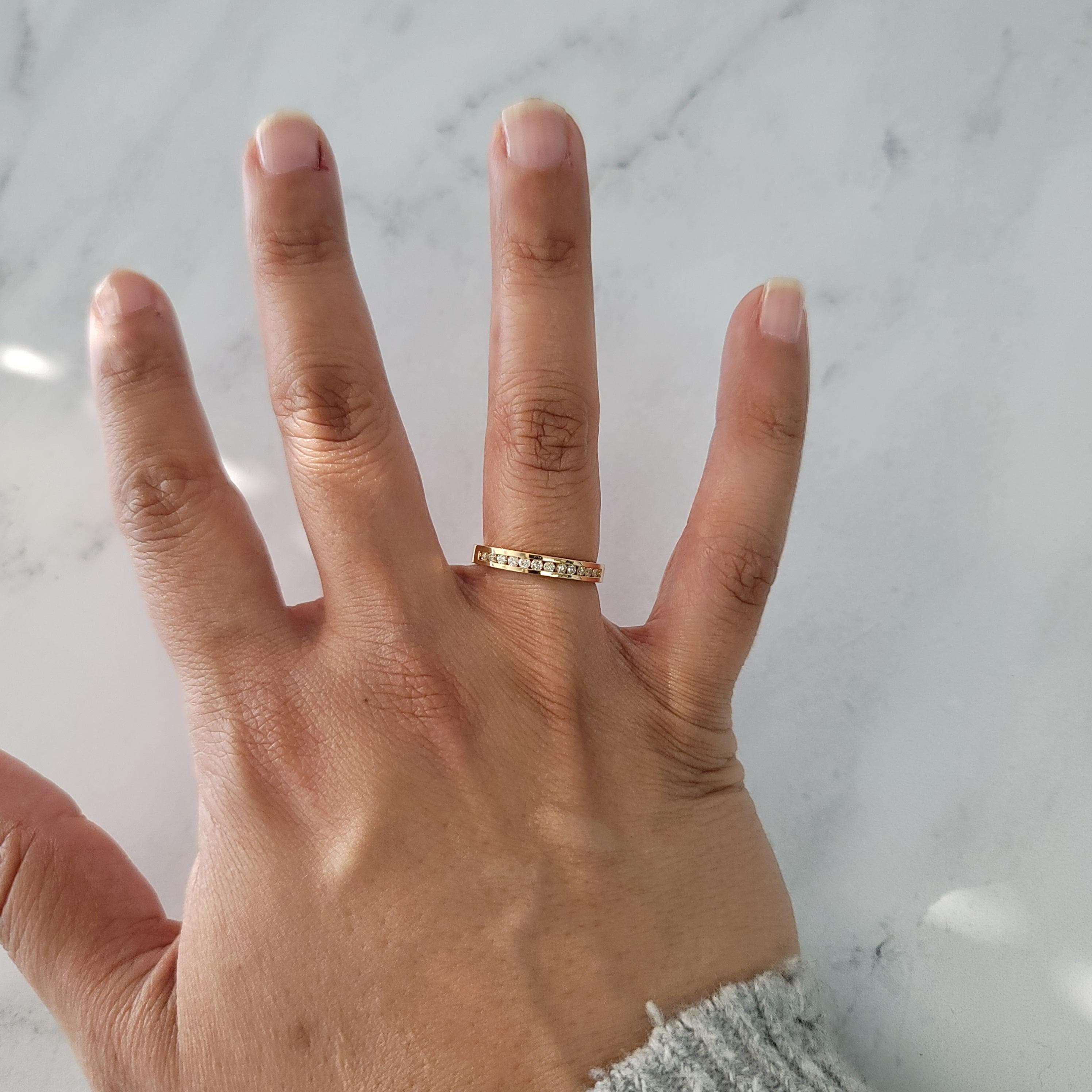 One Third Carat Channel Set Diamond Band