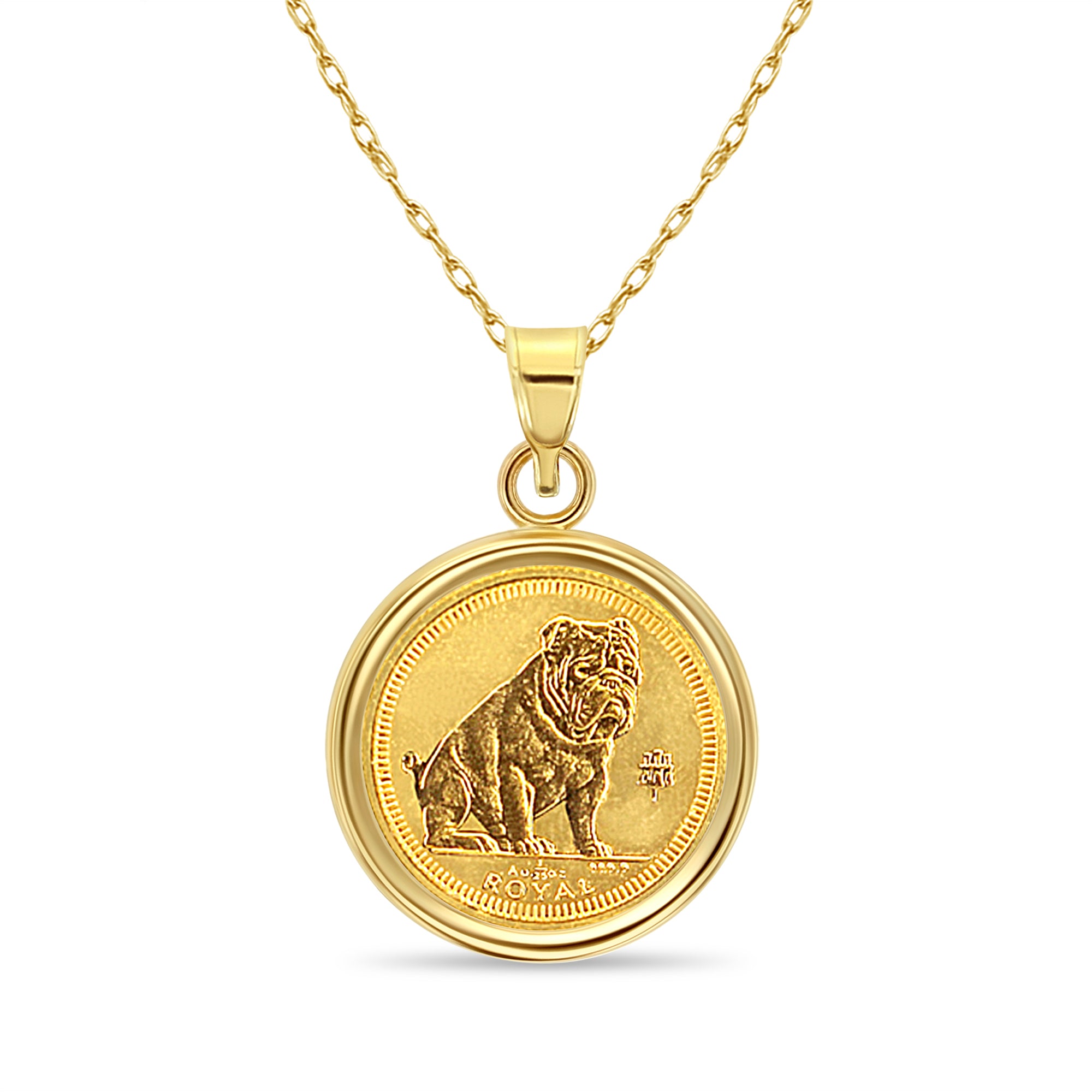 1/25OZ Gibraltar Gold Coin Pendant