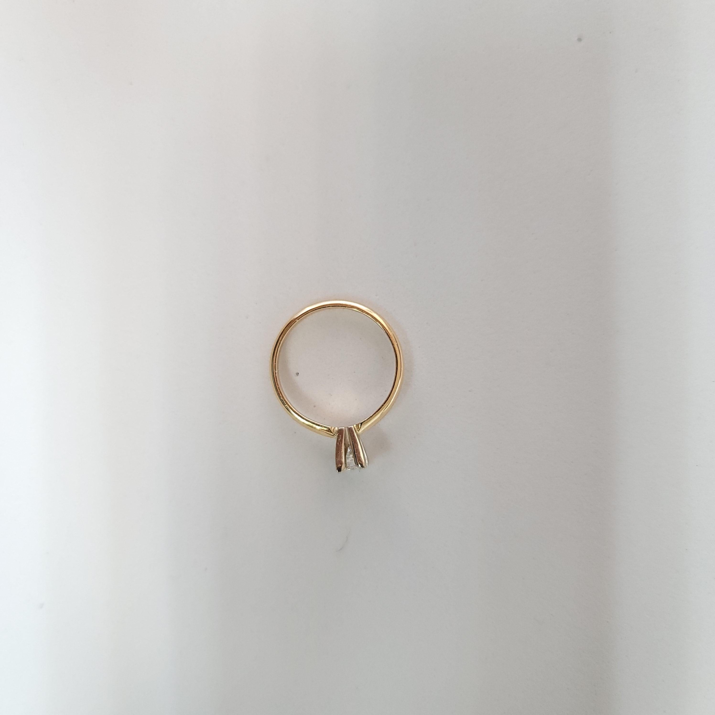 Quarater Carat Emerald Cut Solitaire Diamond Engagement Ring