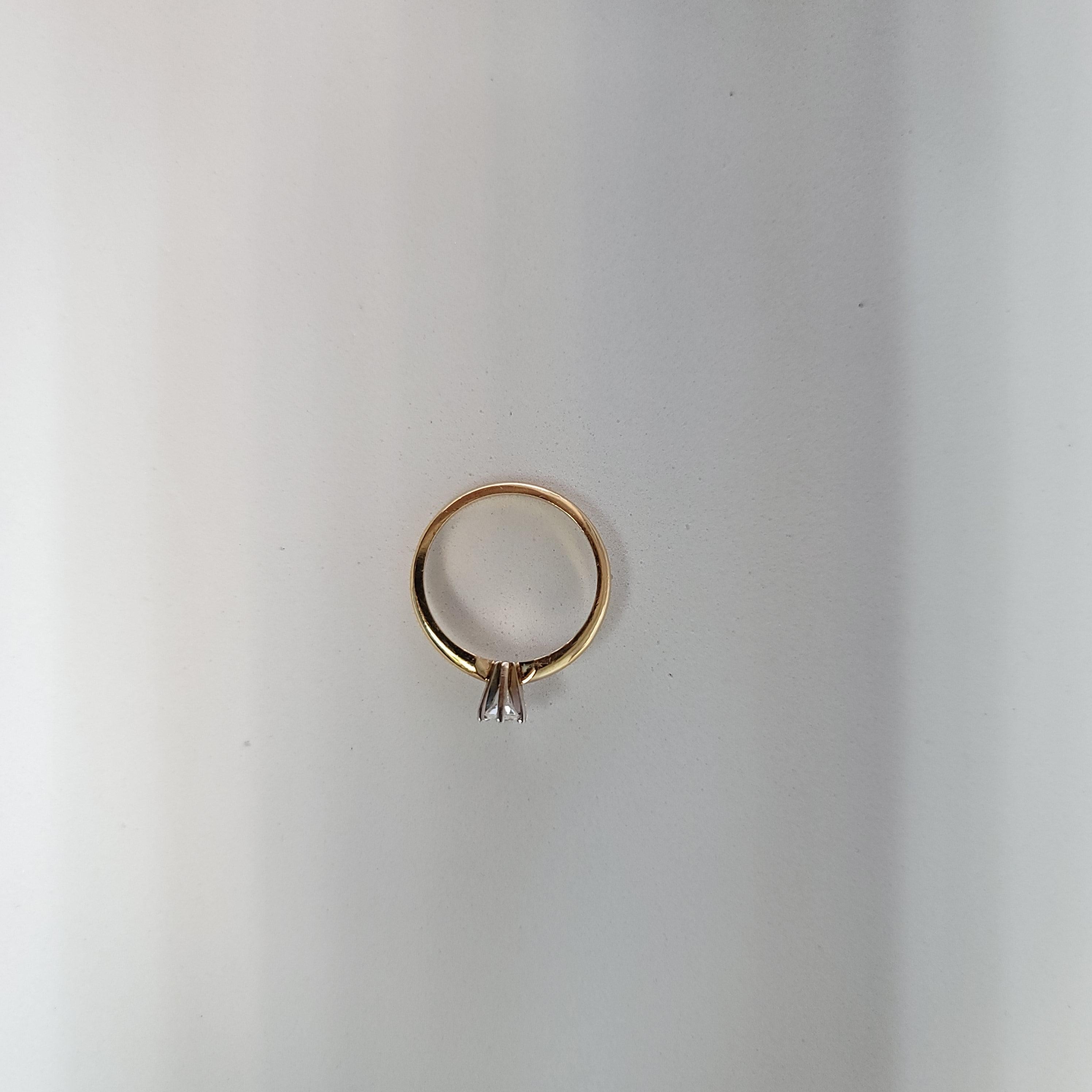 Quarter Carat Pear Solitaire Diamond Engagement Ring