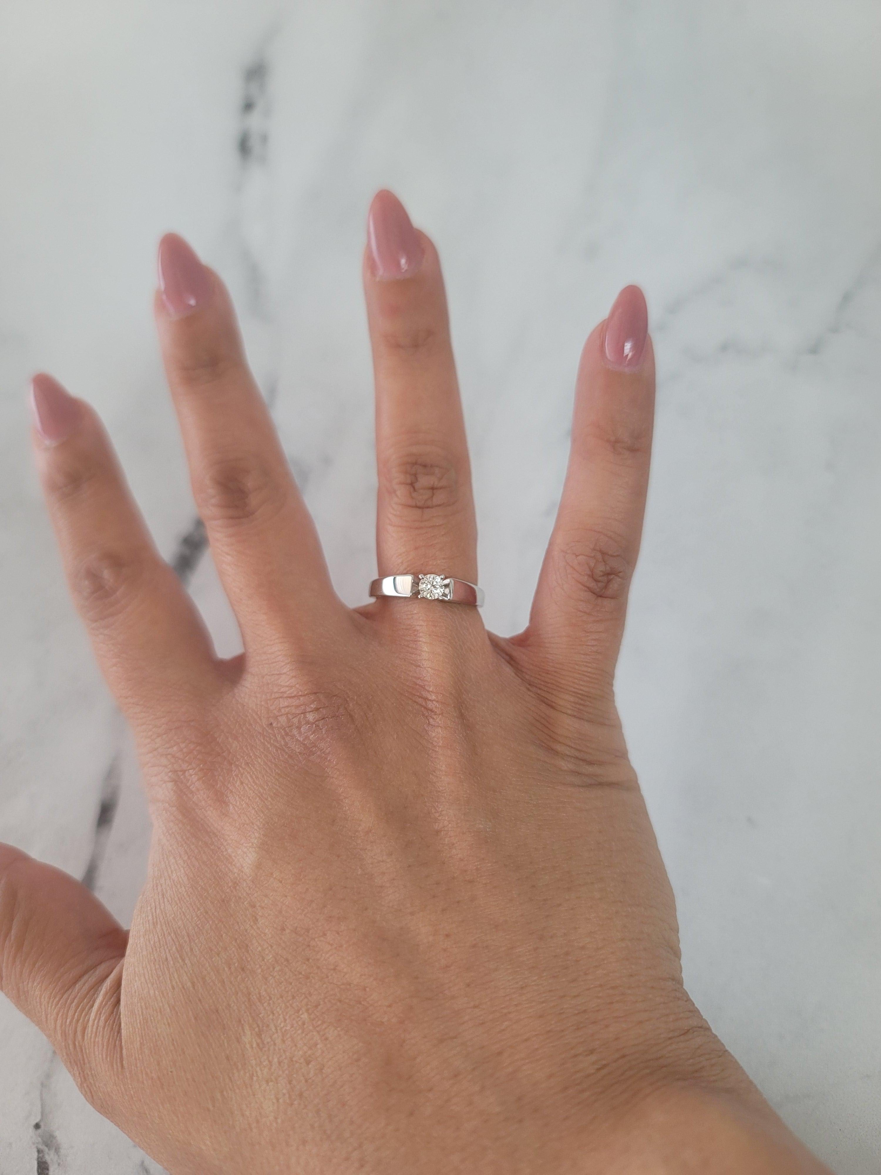 Quarter Carat Round Solitaire Diamond Engagement Ring