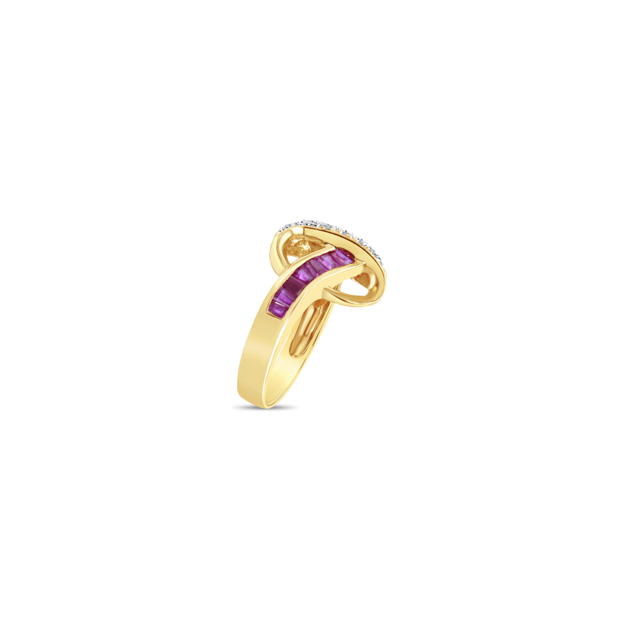 Anillo pavé de rubí y diamantes o anillo de zafiro y diamantes