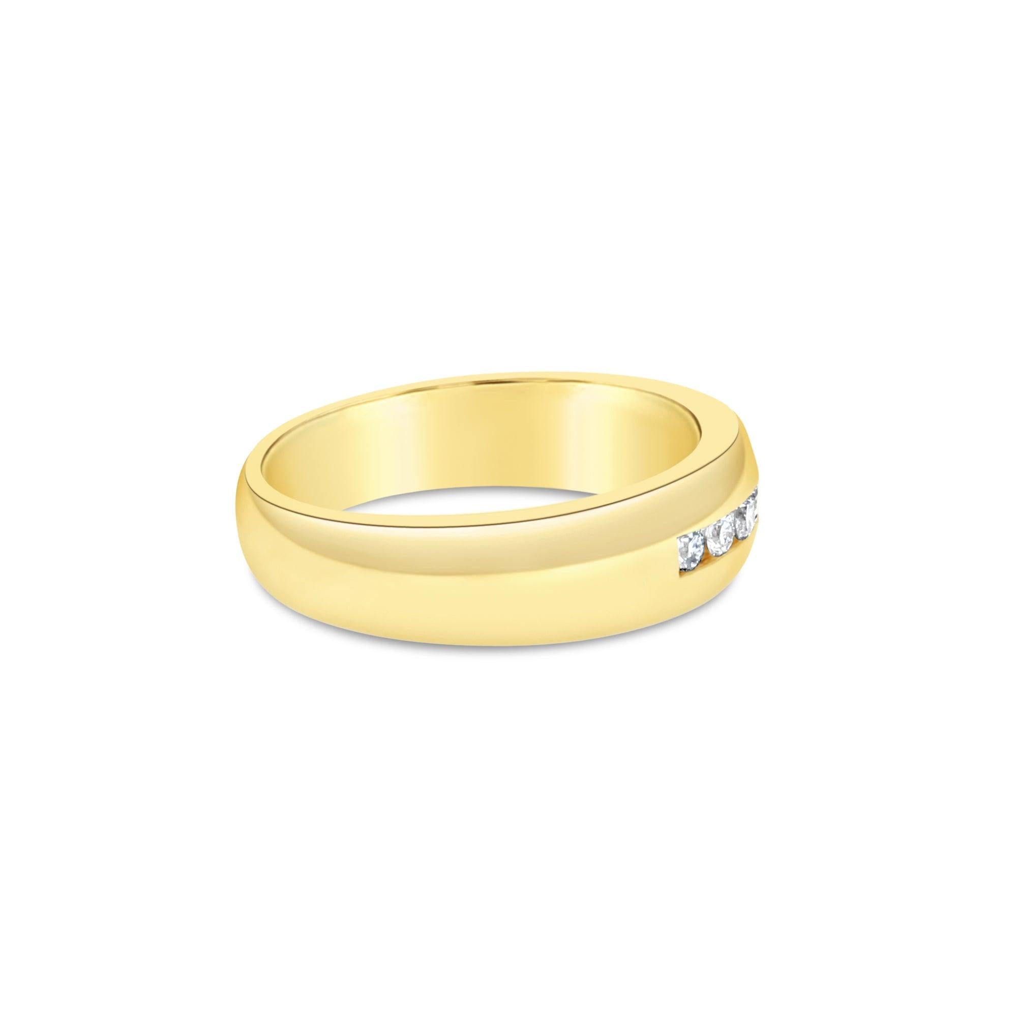 Round Channel Set Diamond Wedding Band