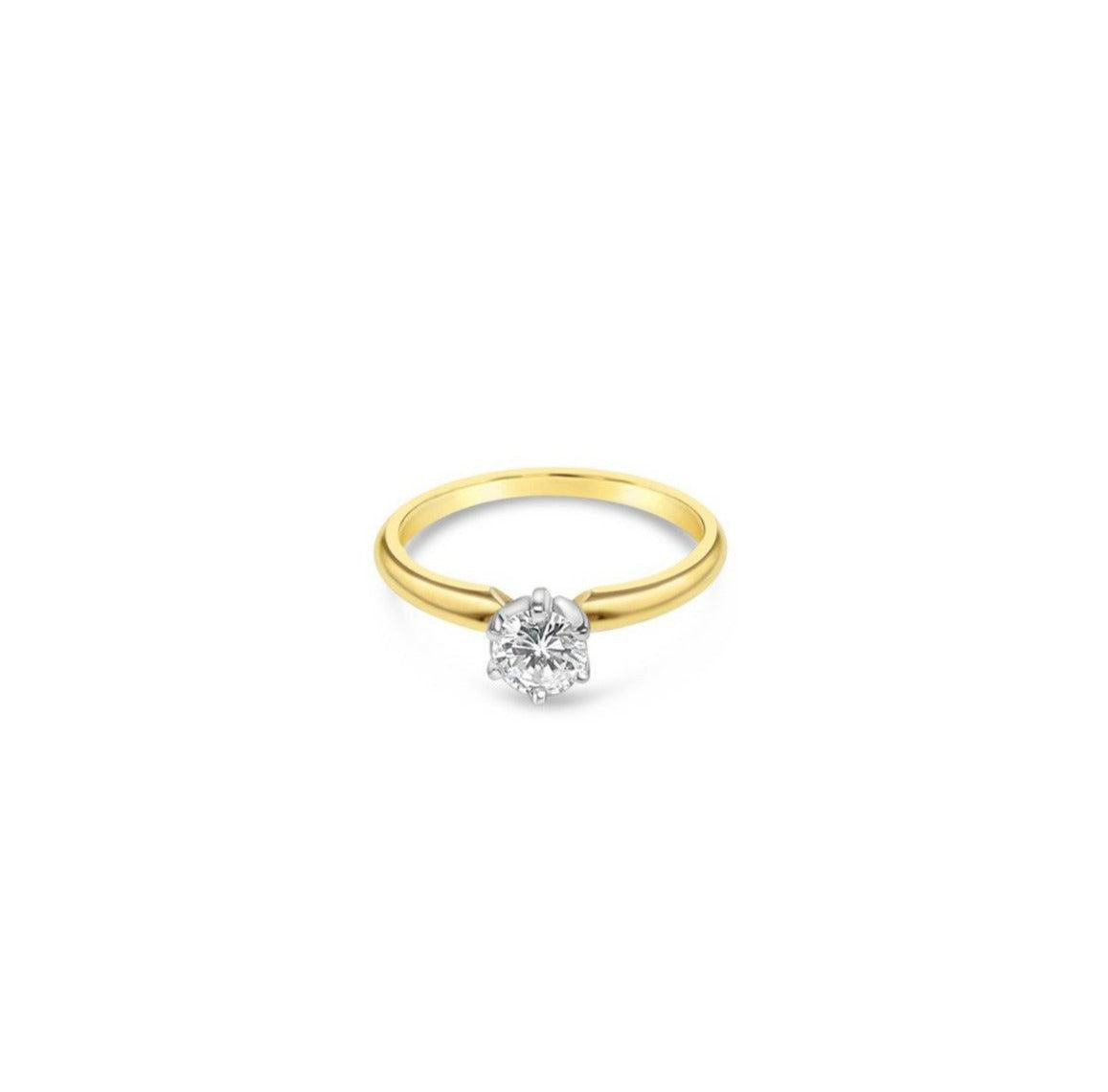 Round Solitaire Diamond Engagement Ring