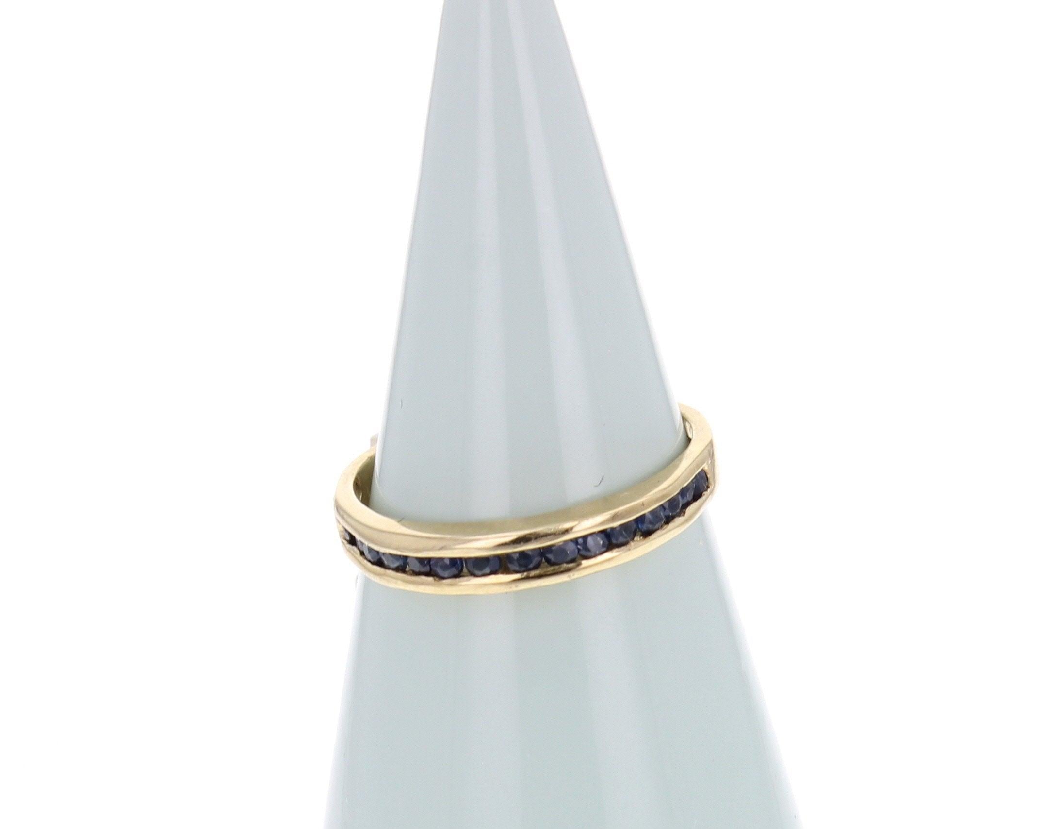 Sapphire Stackable Ring 14k Yellow Gold