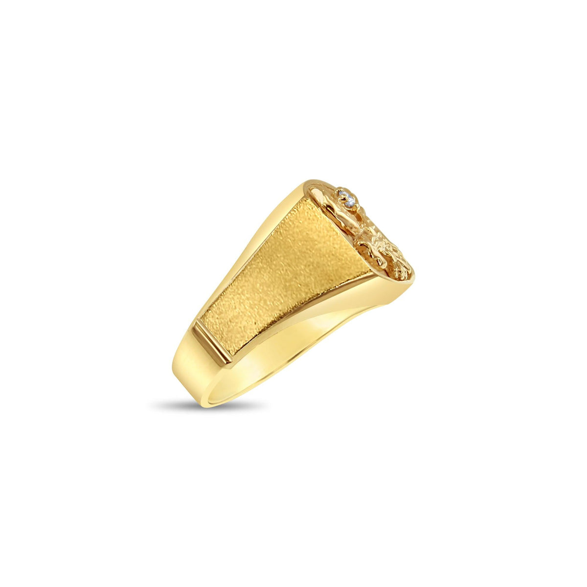 Soaring Eagle with Diamond Center & Brushed Satin Finish on Side