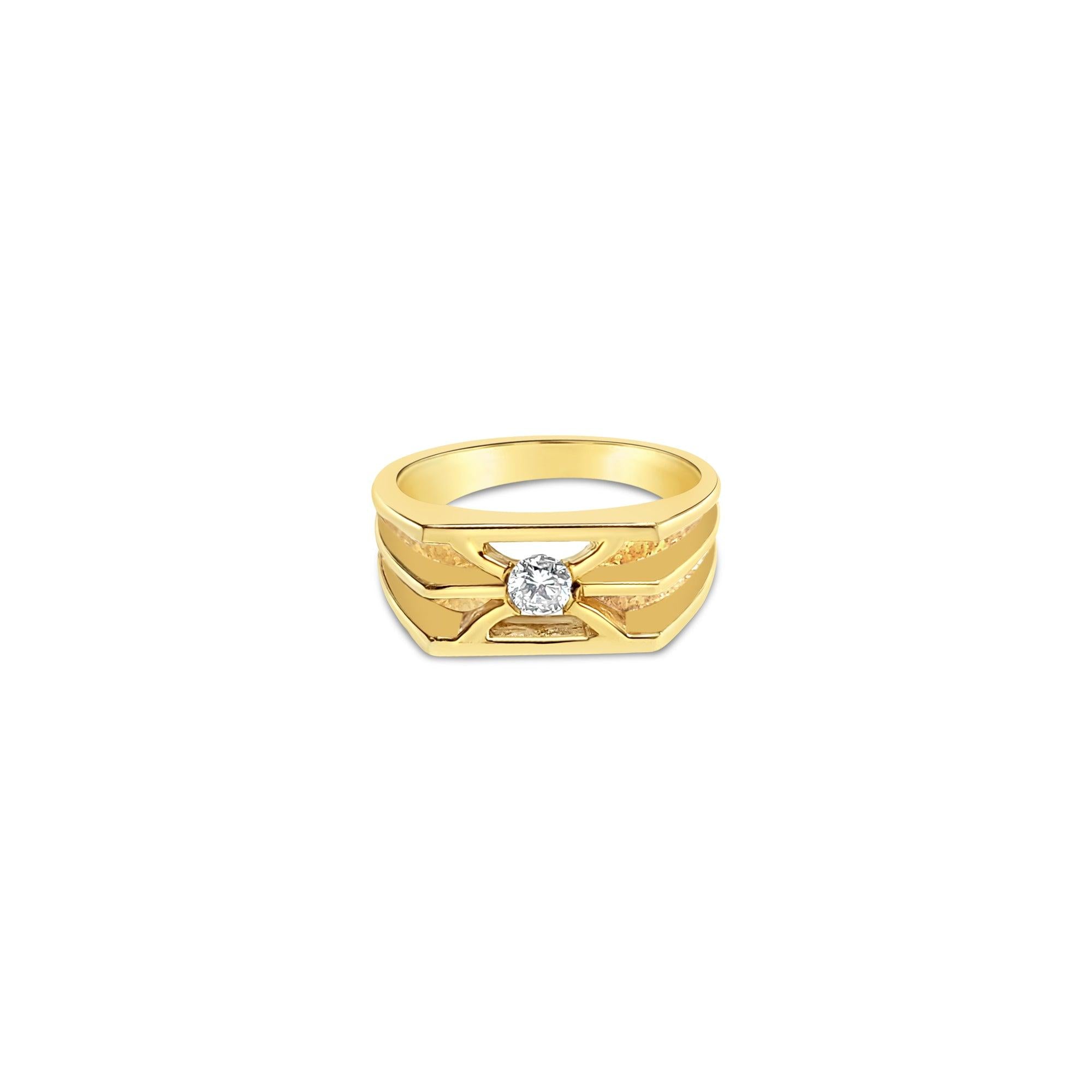 Solitaire Diamond Ring .20cttw 14k Yellow Gold