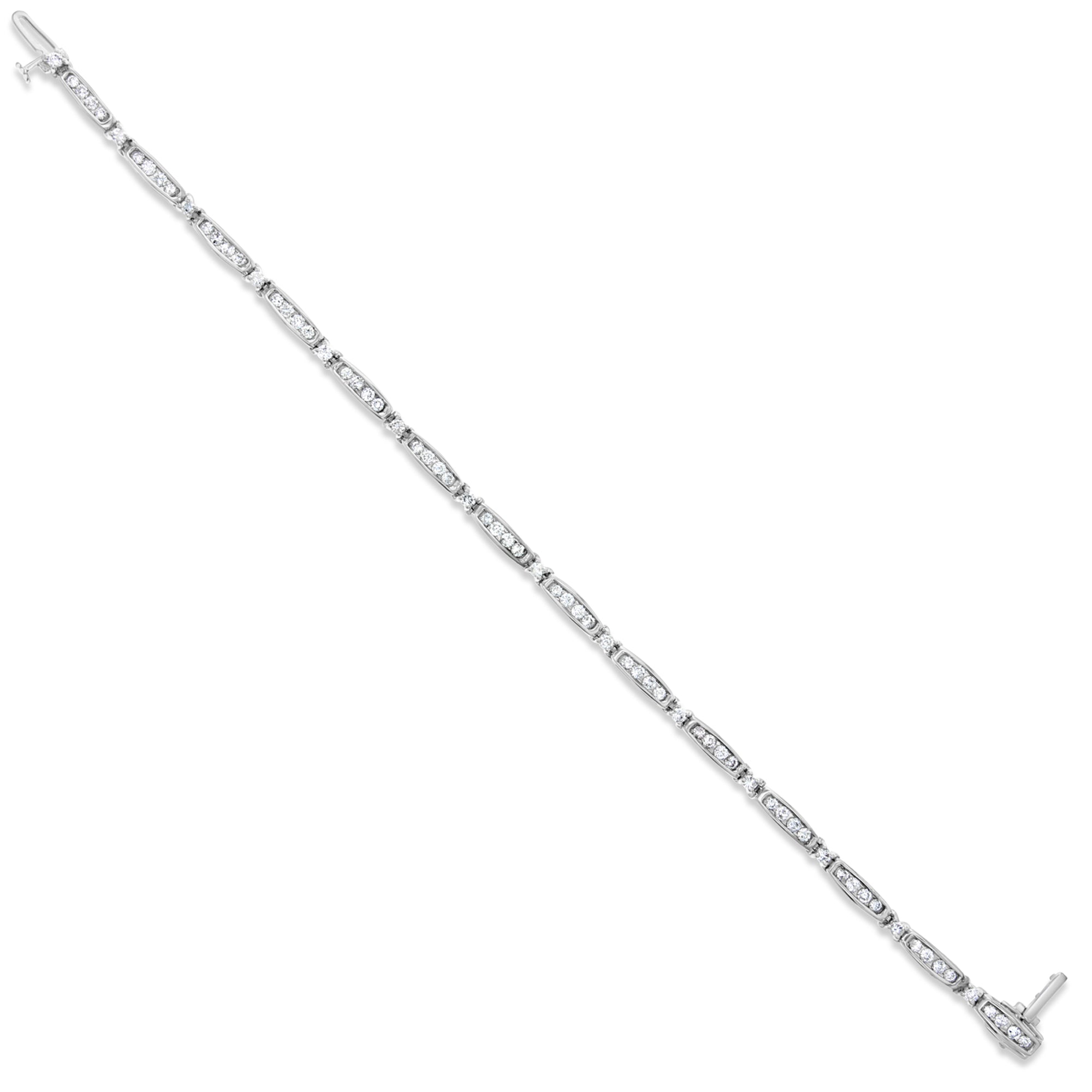 Pulsera de tenis con diamantes engastados en canal de 2 quilates
