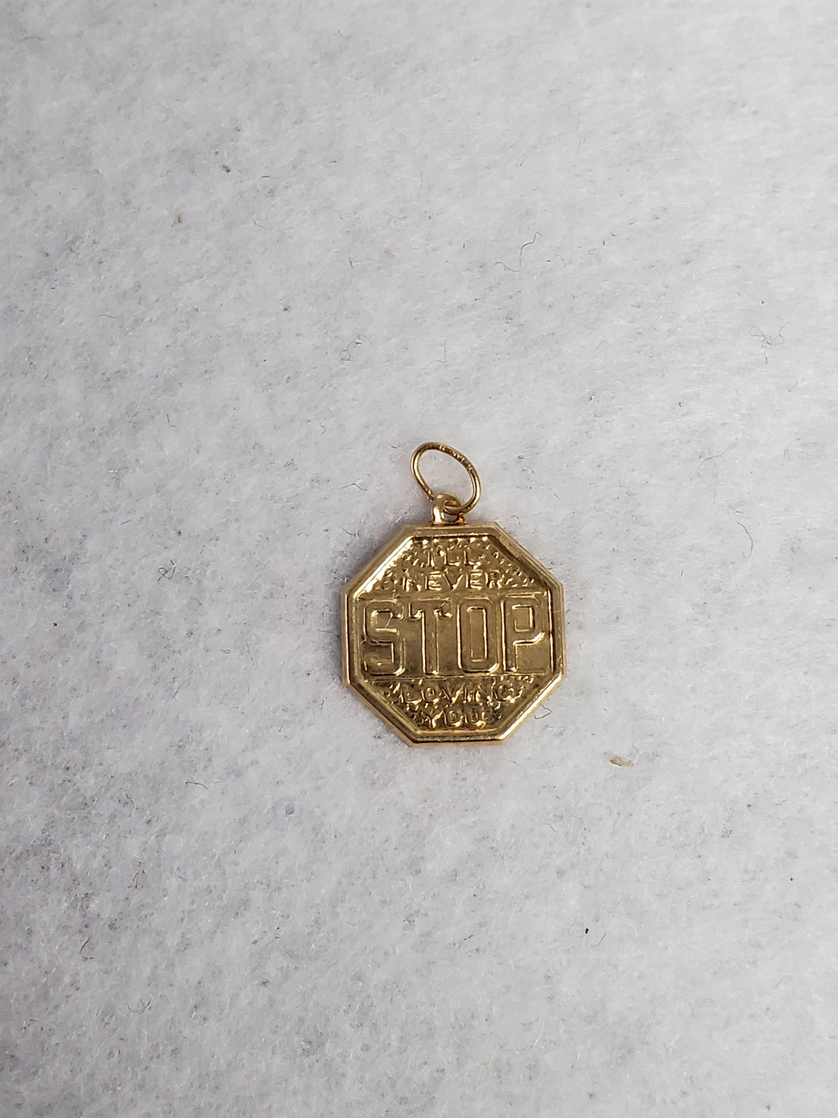 I'll Never Stop Loving You 14k Gold Charm